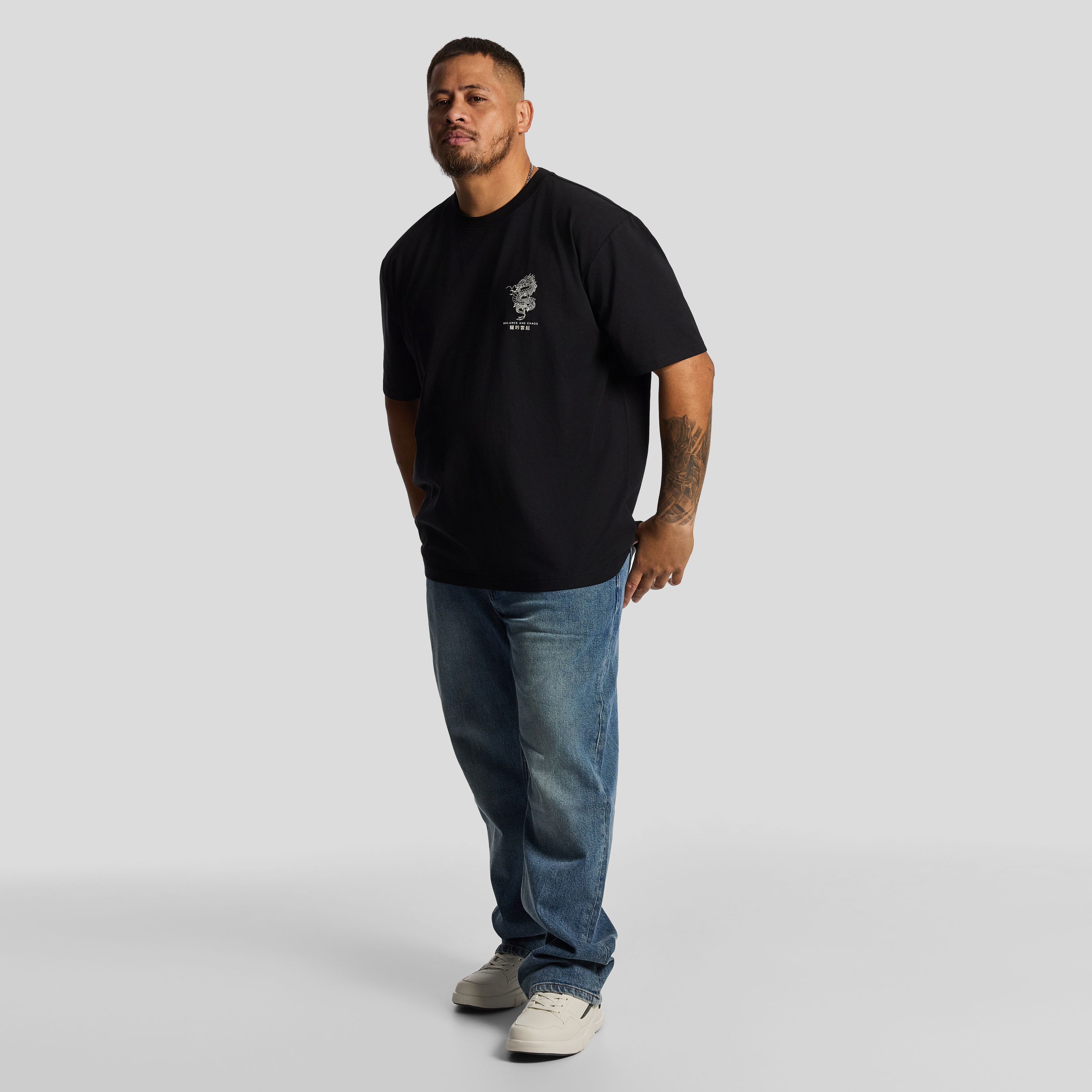 Black Cody Relaxed Crew Tee