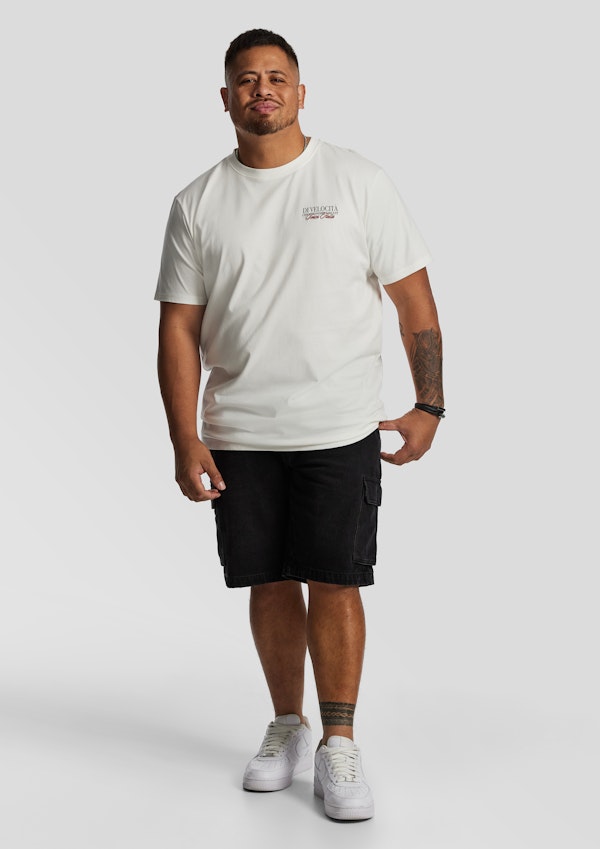 Off White Vin Relaxed Crew Neck Tee