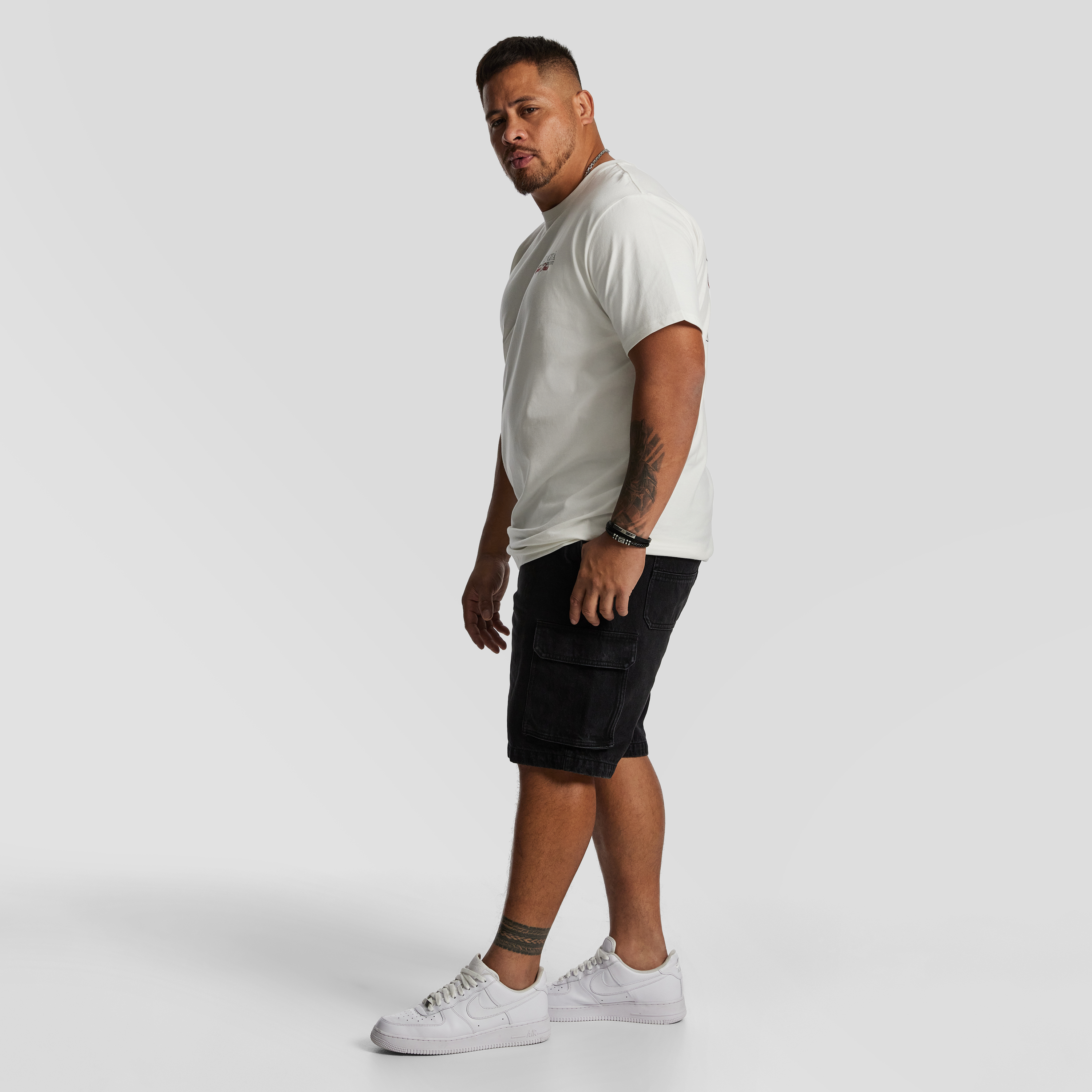 Off White Vin Relaxed Crew Neck Tee