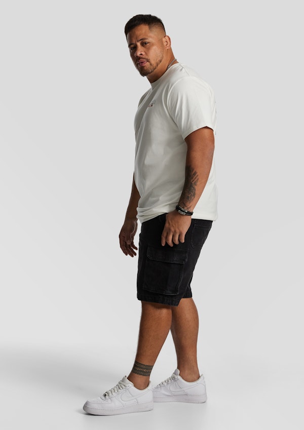 Off White Vin Relaxed Crew Neck Tee