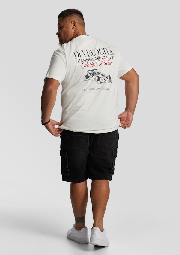 Off White Vin Relaxed Crew Neck Tee