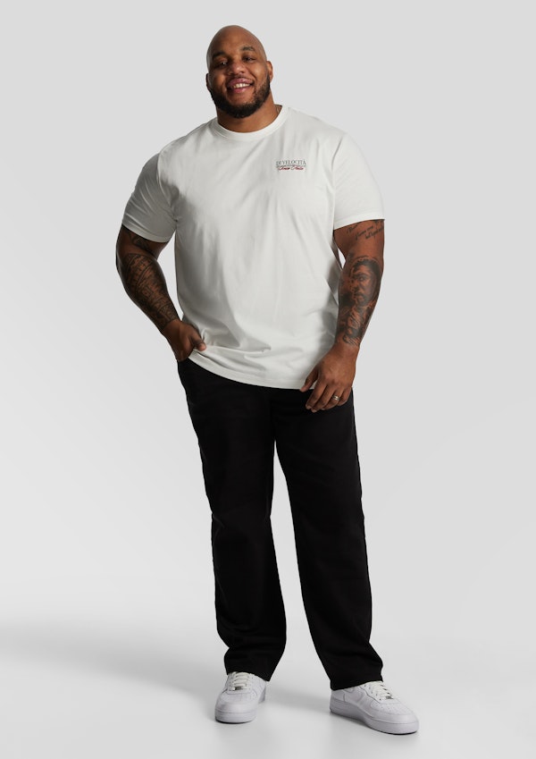 Off White Vin Relaxed Crew Neck Tee