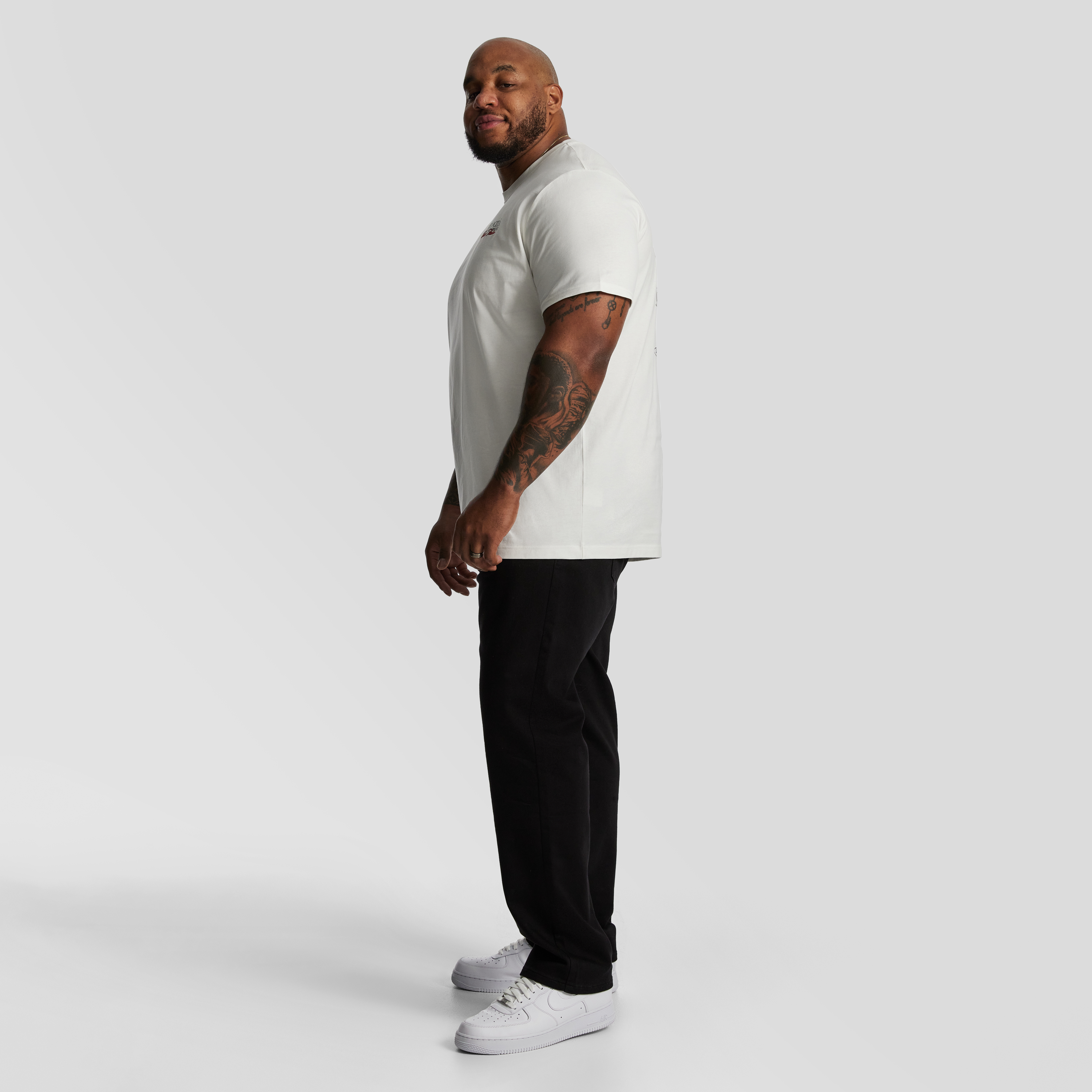 Off White Vin Relaxed Crew Neck Tee