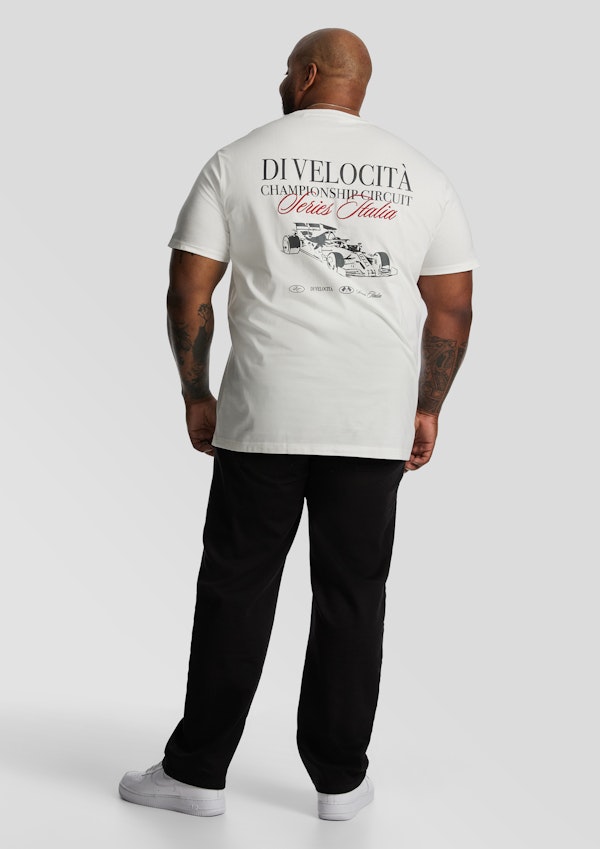 Off White Vin Relaxed Crew Neck Tee