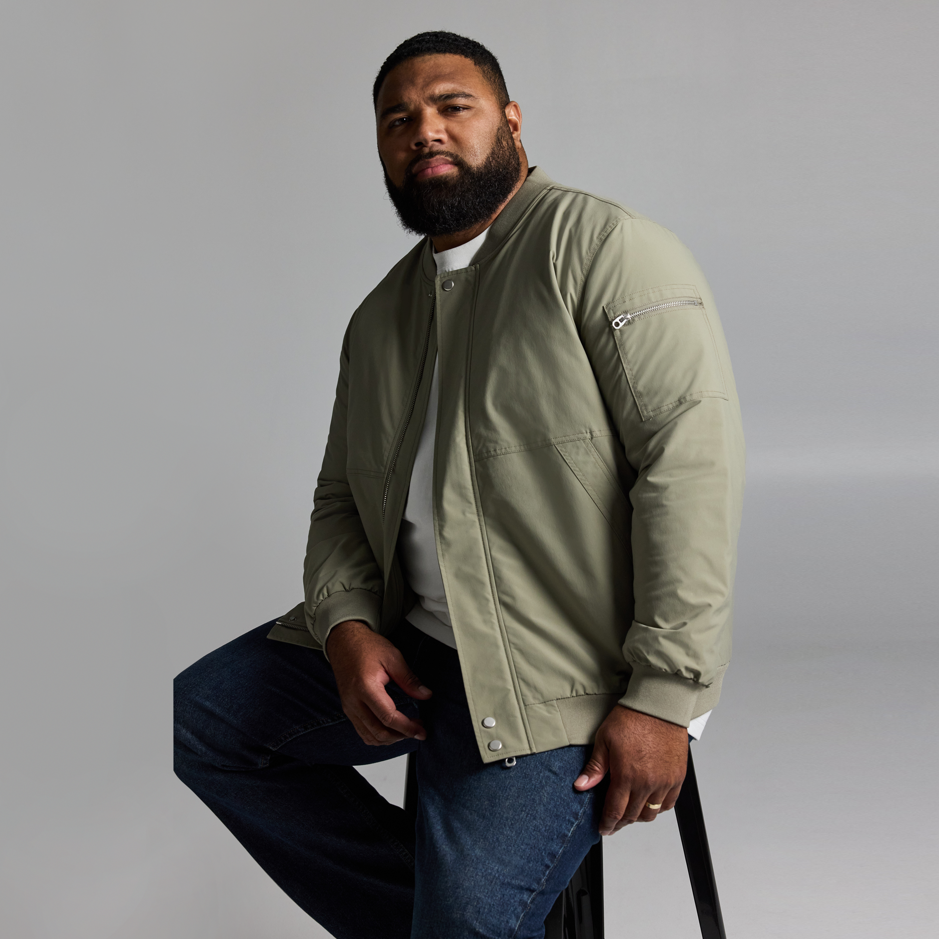 Light Green Scout Bomber Jacket