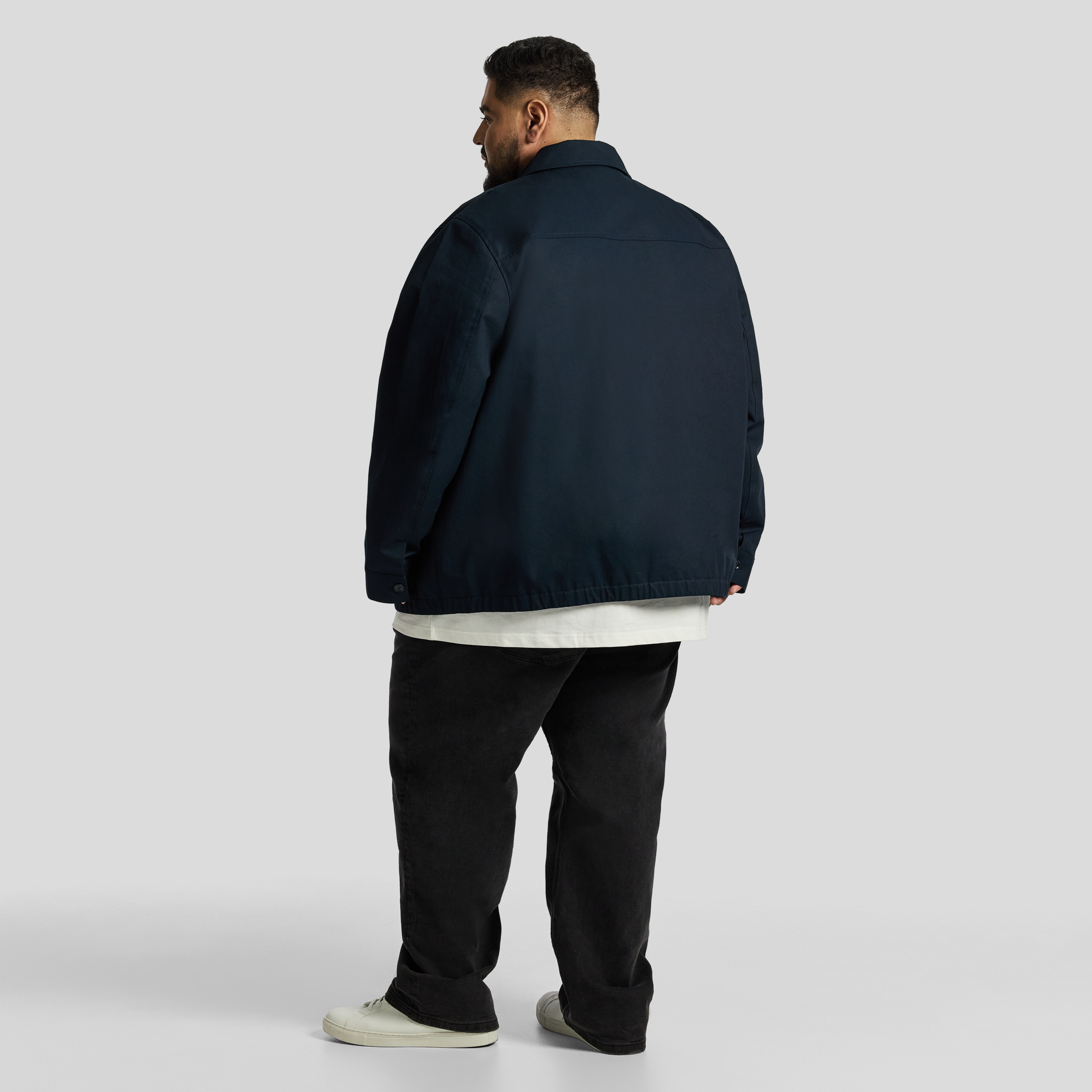 Navy Zane Zip Thru Jacket