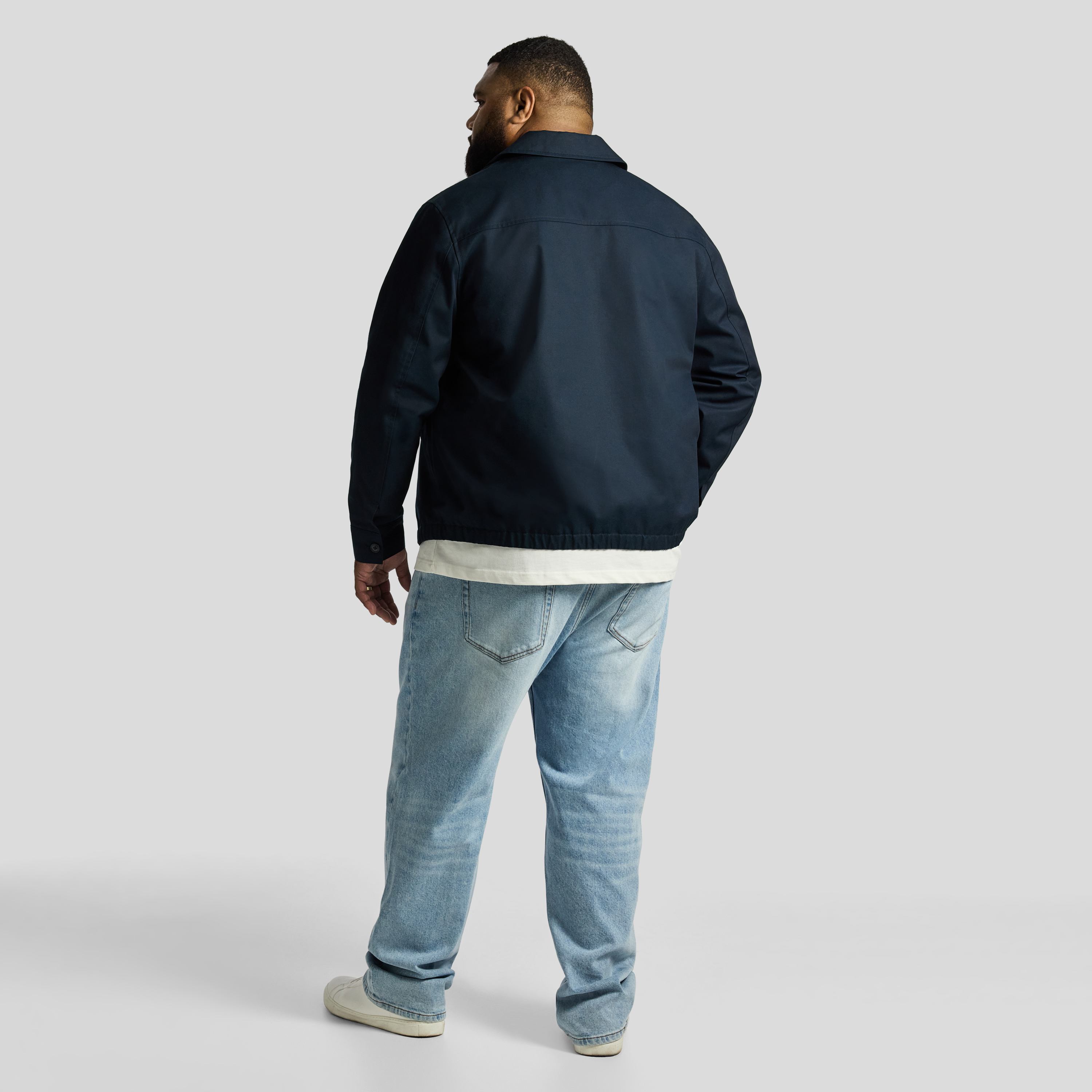 Navy Zane Zip Thru Jacket