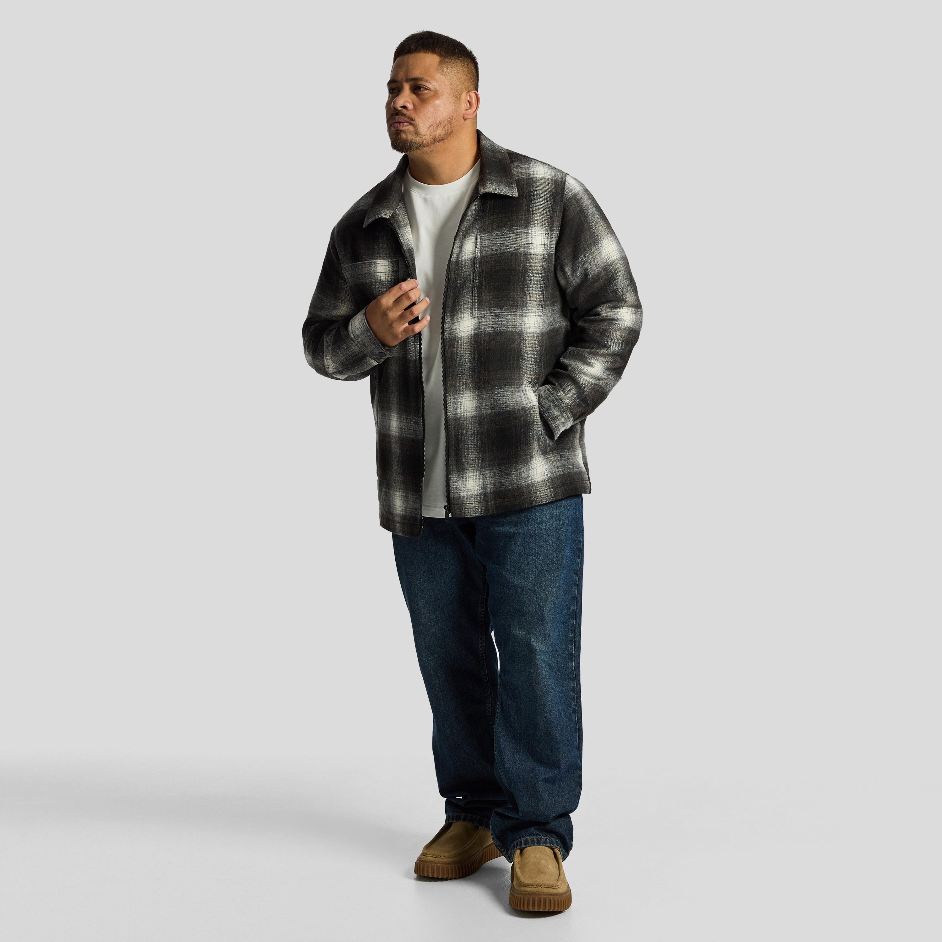 Brown Sterling Check Shacket