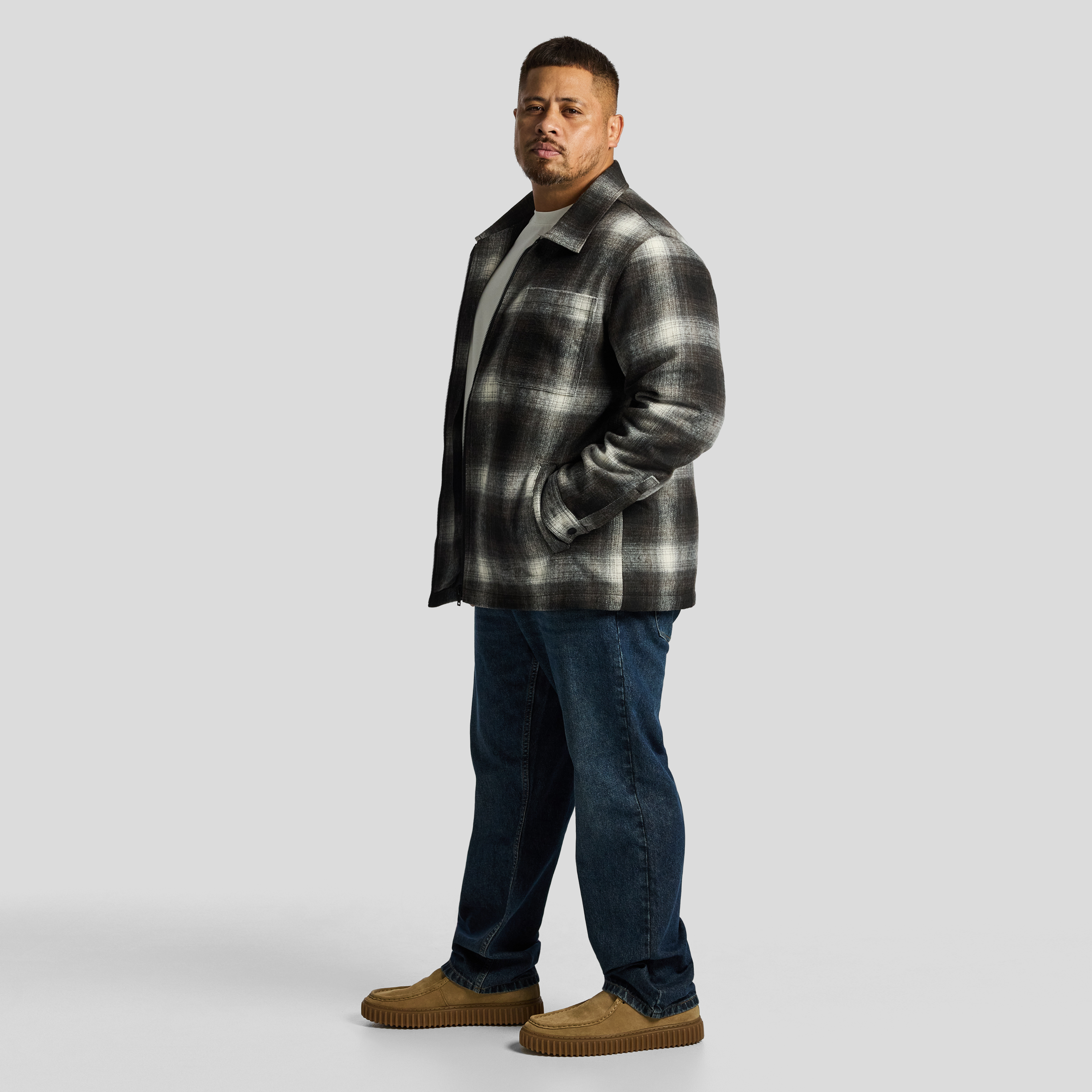 Brown Sterling Check Shacket