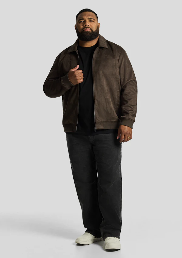 Brown Prague Faux Suede Relaxed Jacket