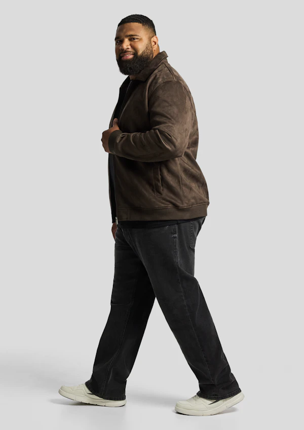 Brown Prague Faux Suede Relaxed Jacket