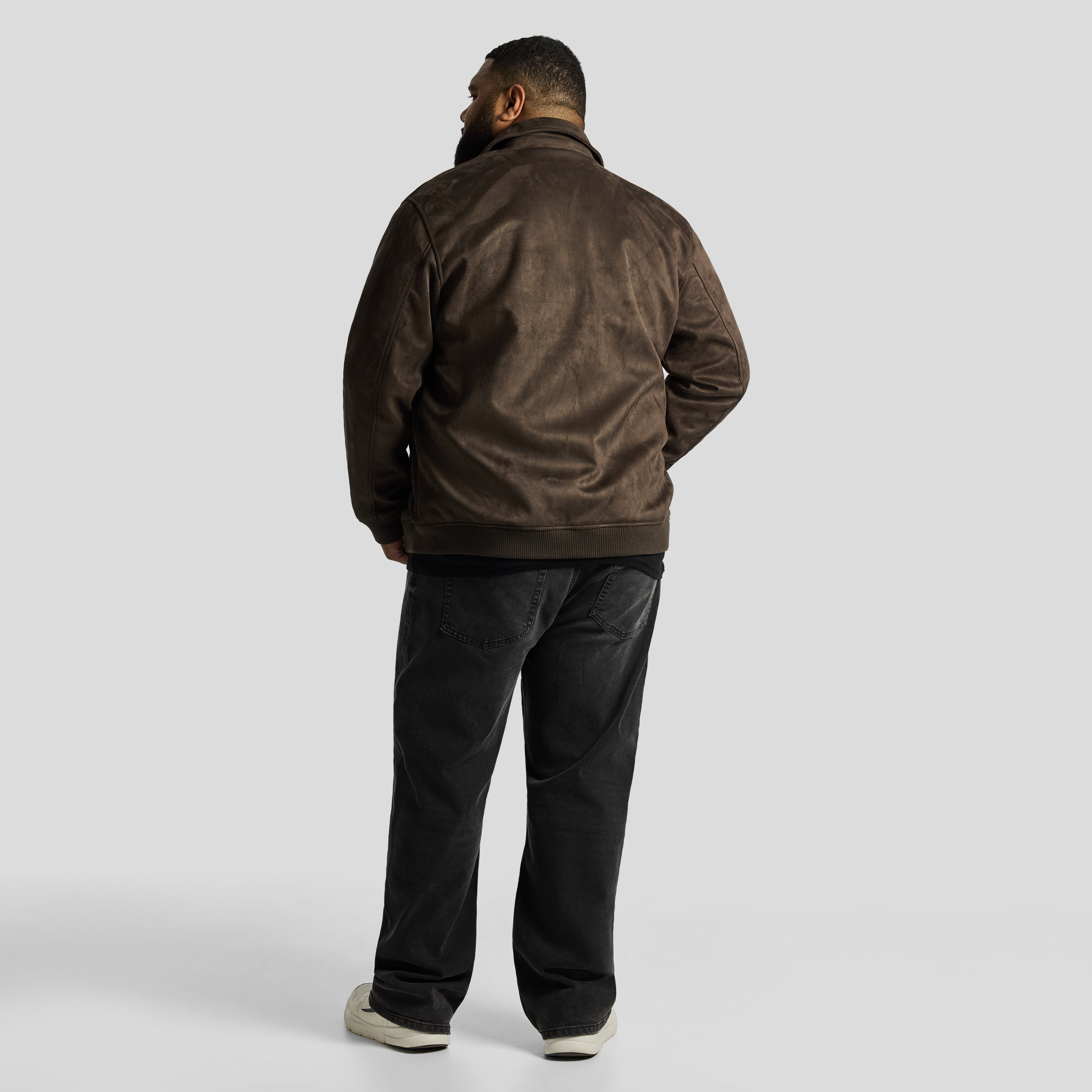 Brown Prague Faux Suede Relaxed Jacket