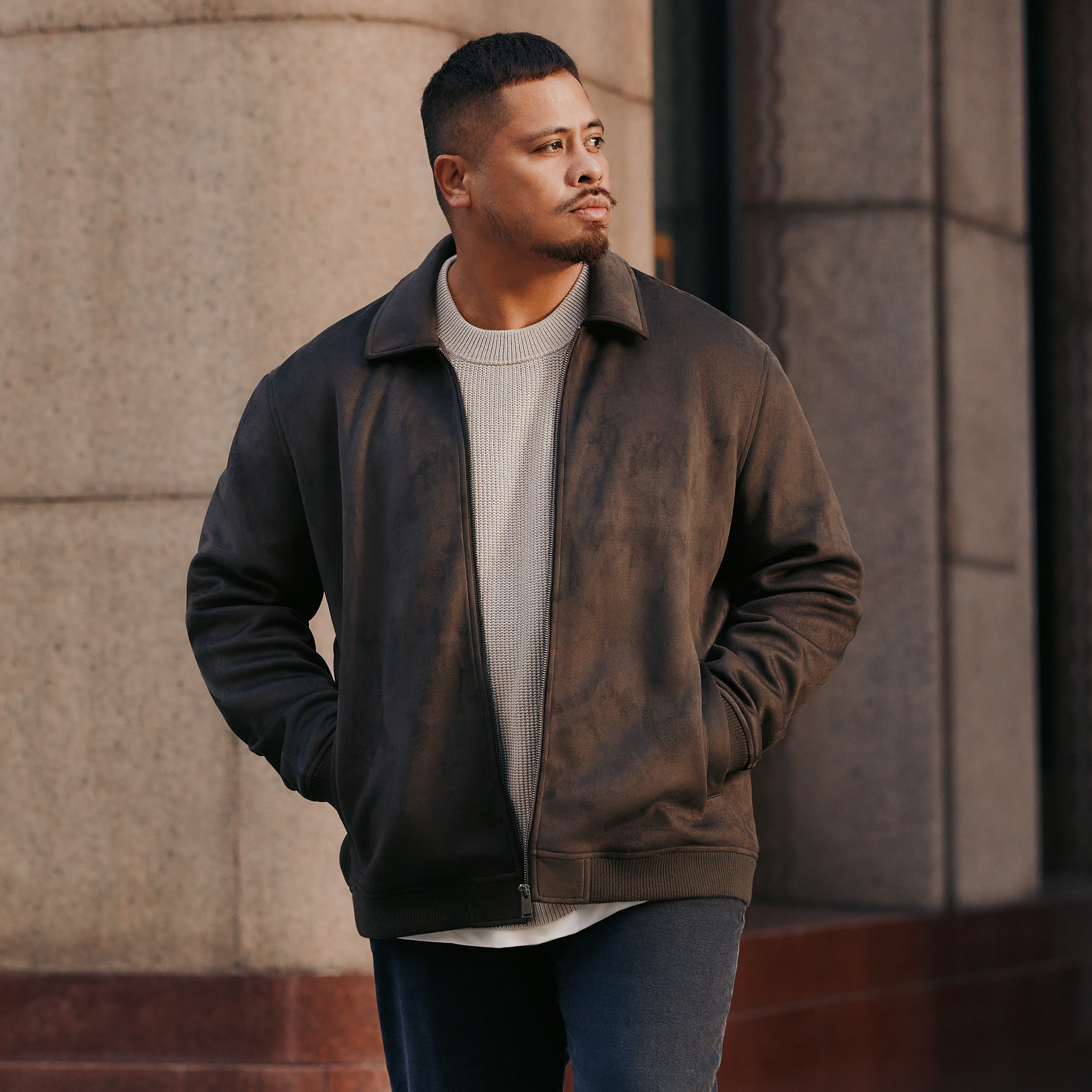 Prague Faux Suede Relaxed Jacket