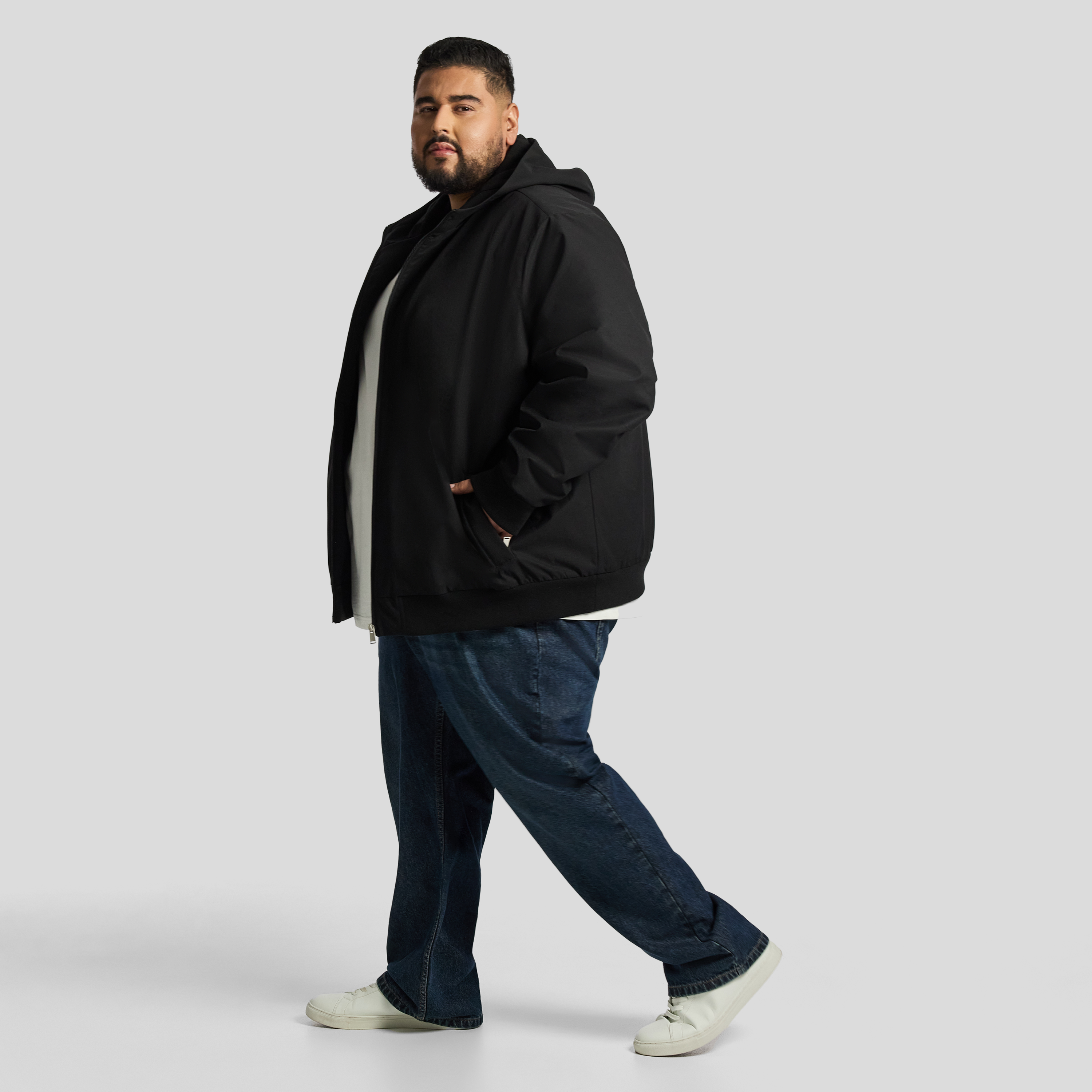 Black Lincoln Hooded Jacket