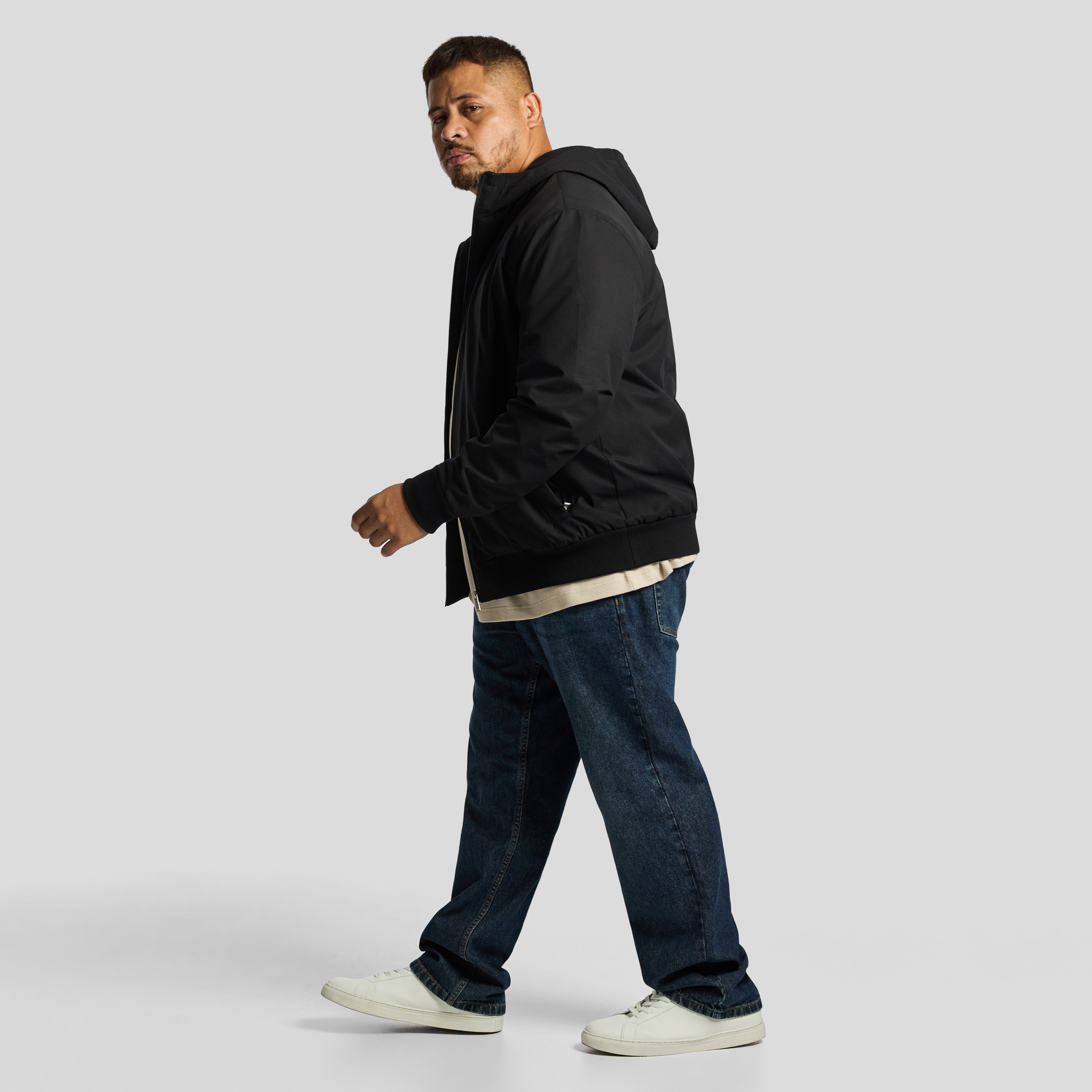 Black Lincoln Hooded Jacket