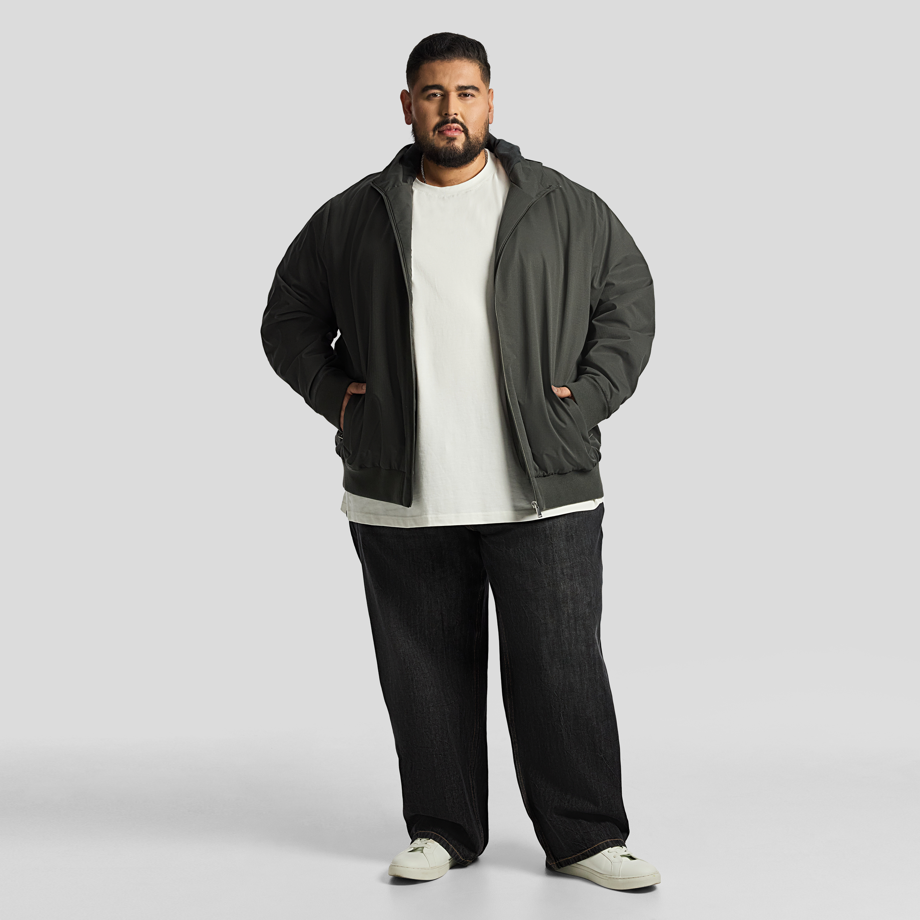 Military Green Lincoln Hooded Jacket