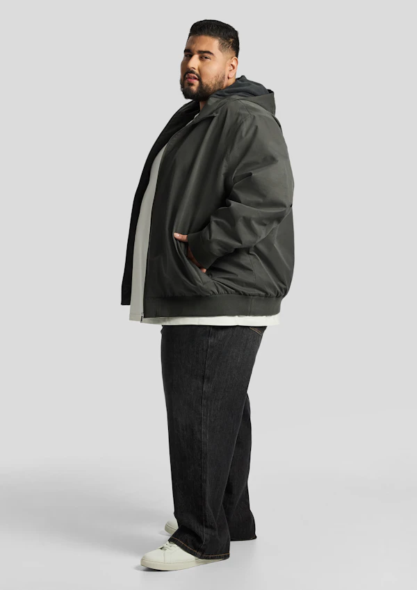 Military Green Lincoln Hooded Jacket