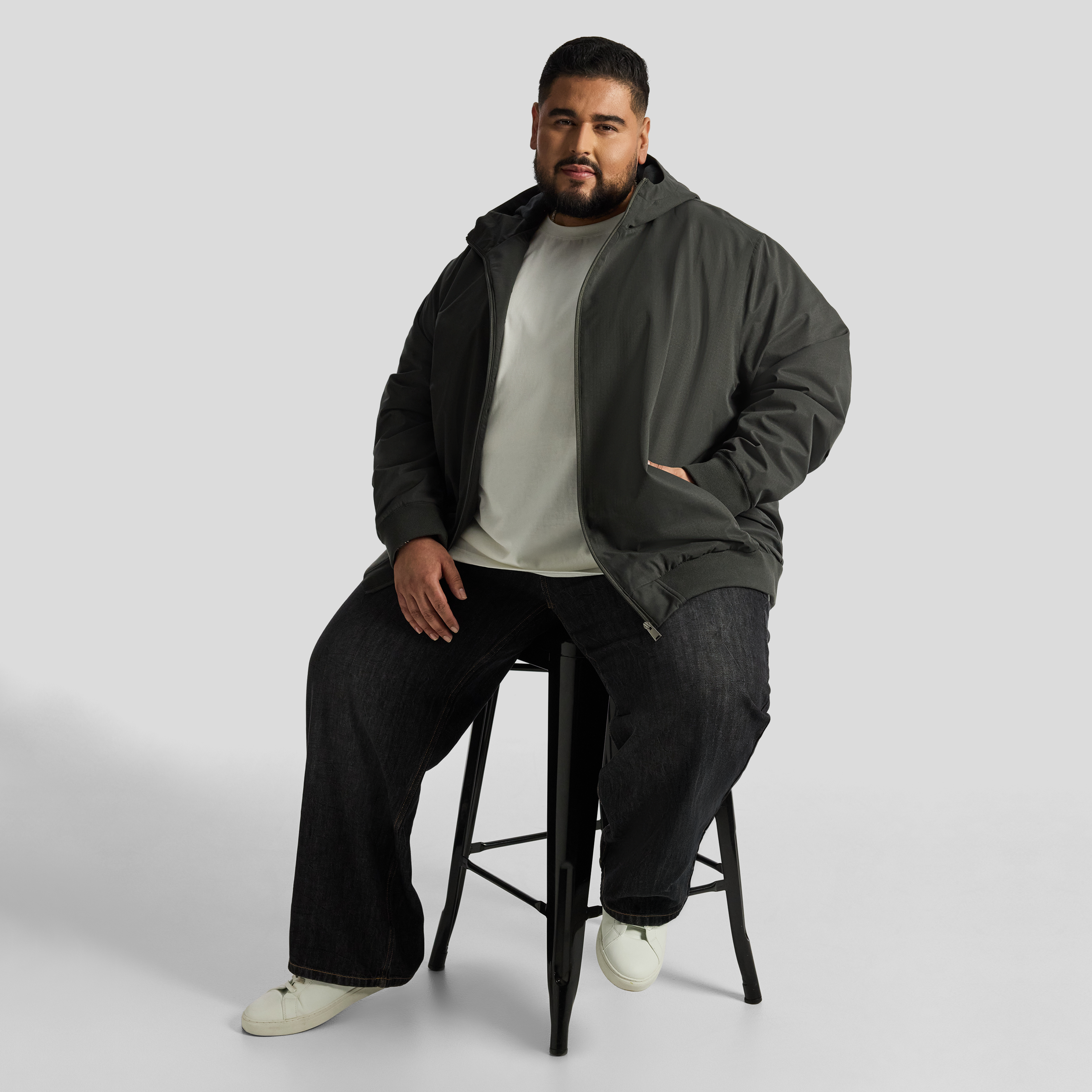 Military Green Lincoln Hooded Jacket