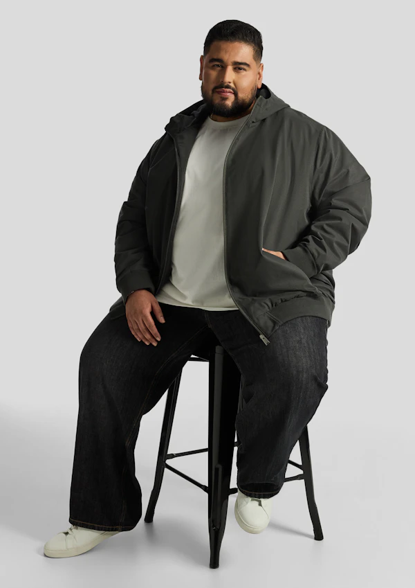 Military Green Lincoln Hooded Jacket