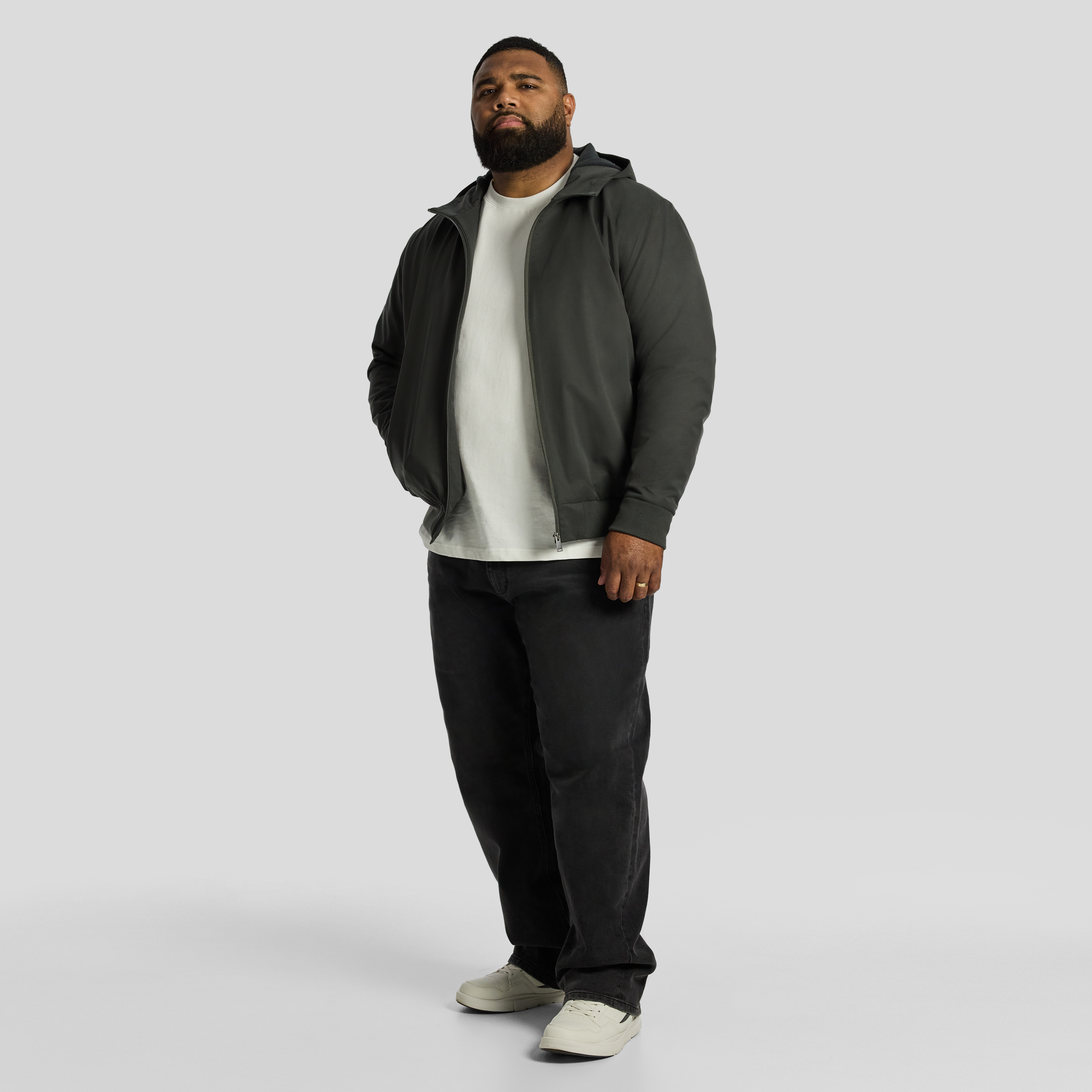 Military Green Lincoln Hooded Jacket