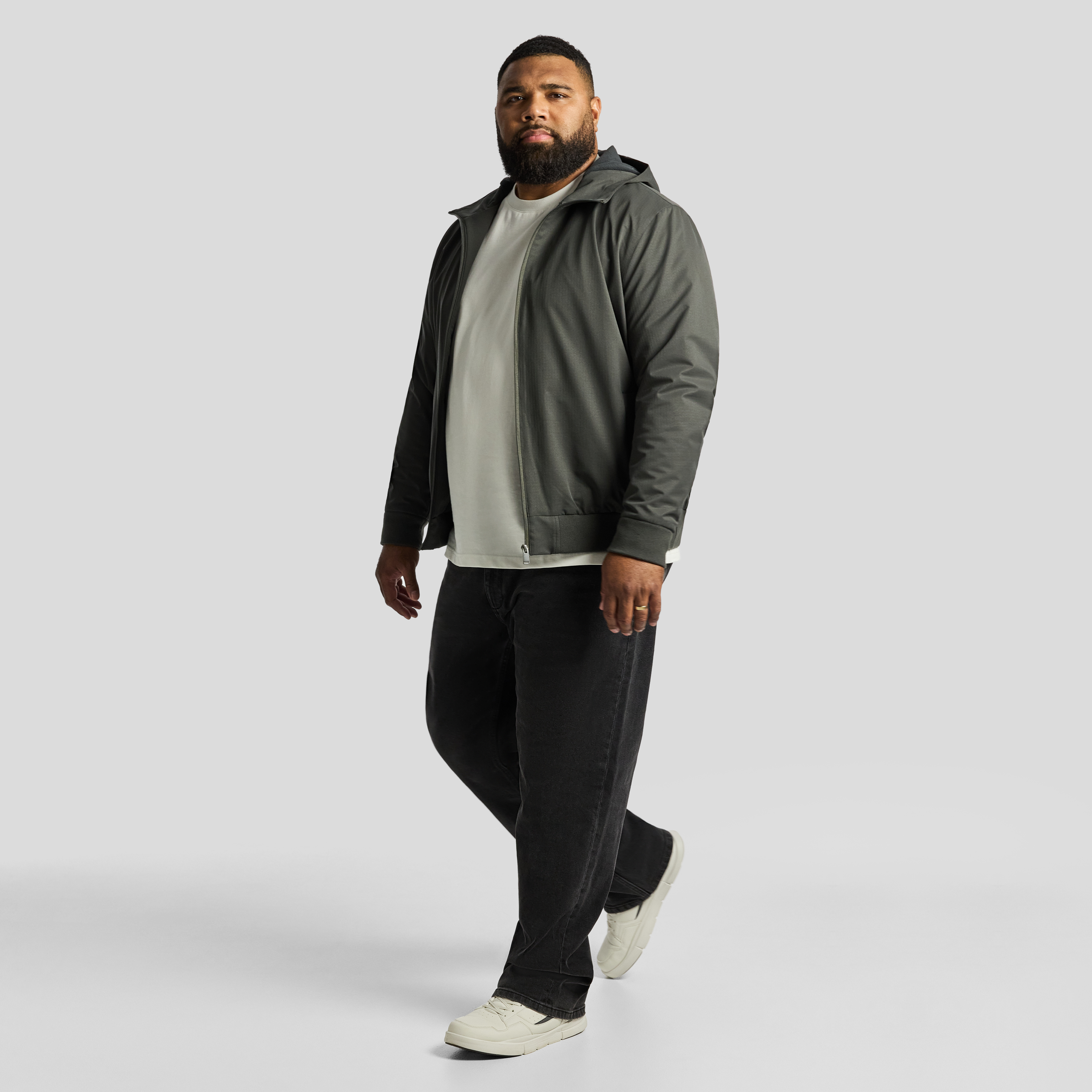 Military Green Lincoln Hooded Jacket