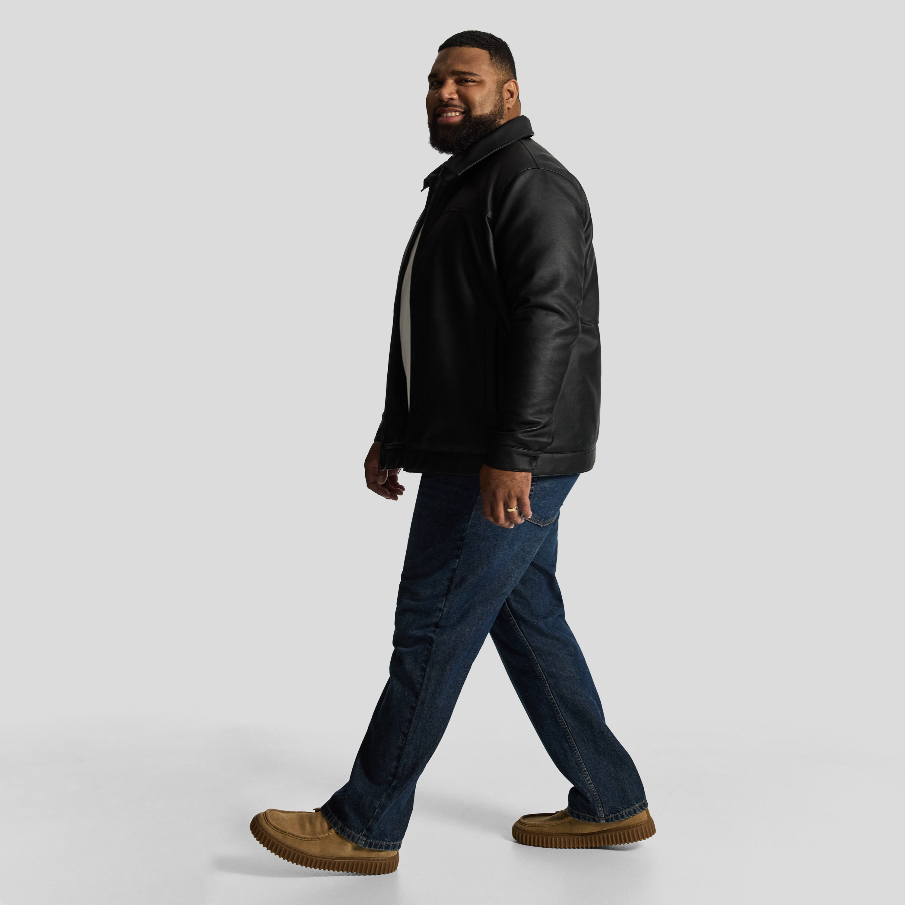 Black Jagger Faux Leather Jacket