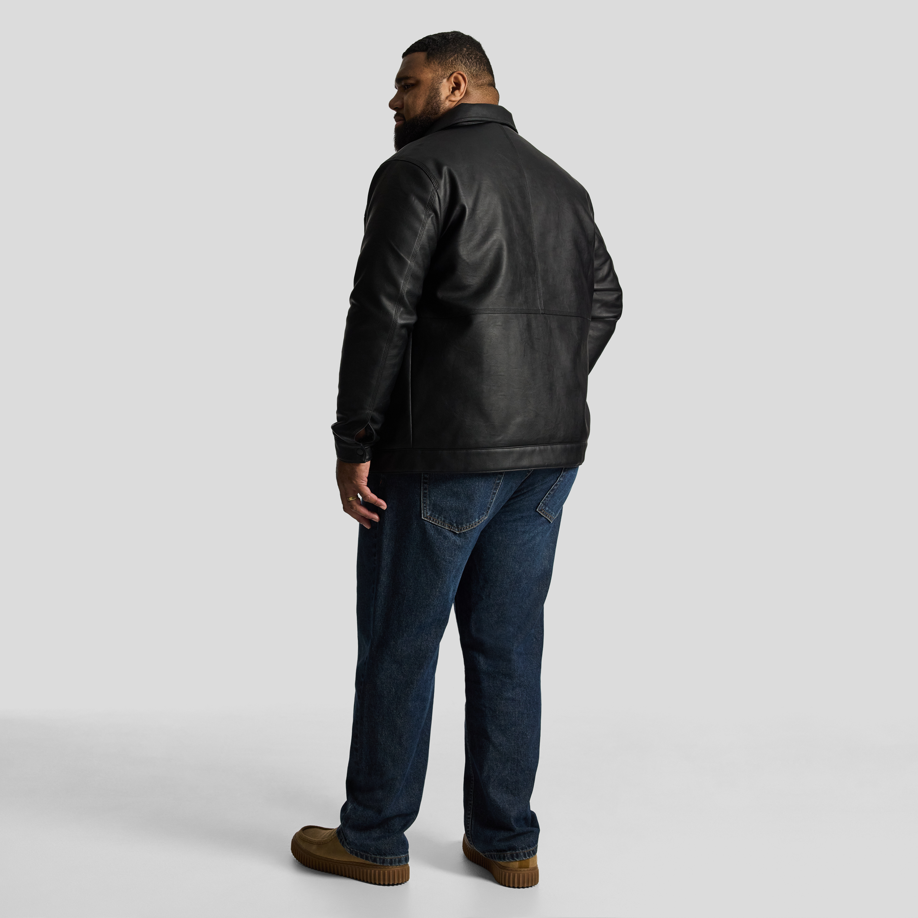 Black Jagger Faux Leather Jacket