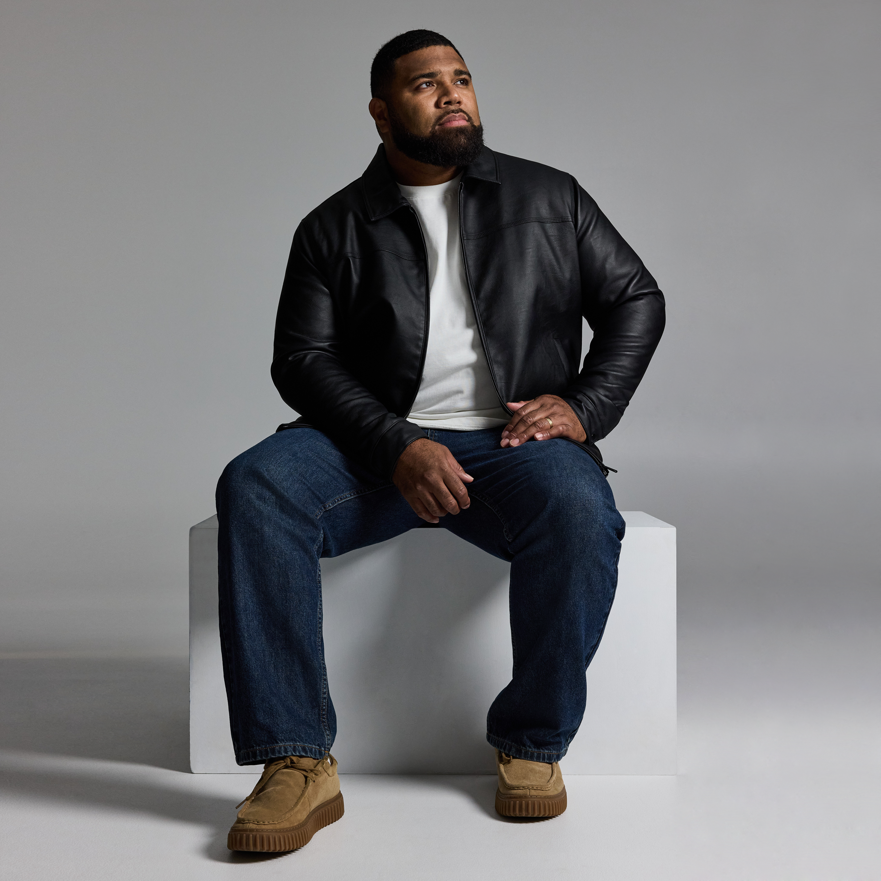 Black Jagger Faux Leather Jacket