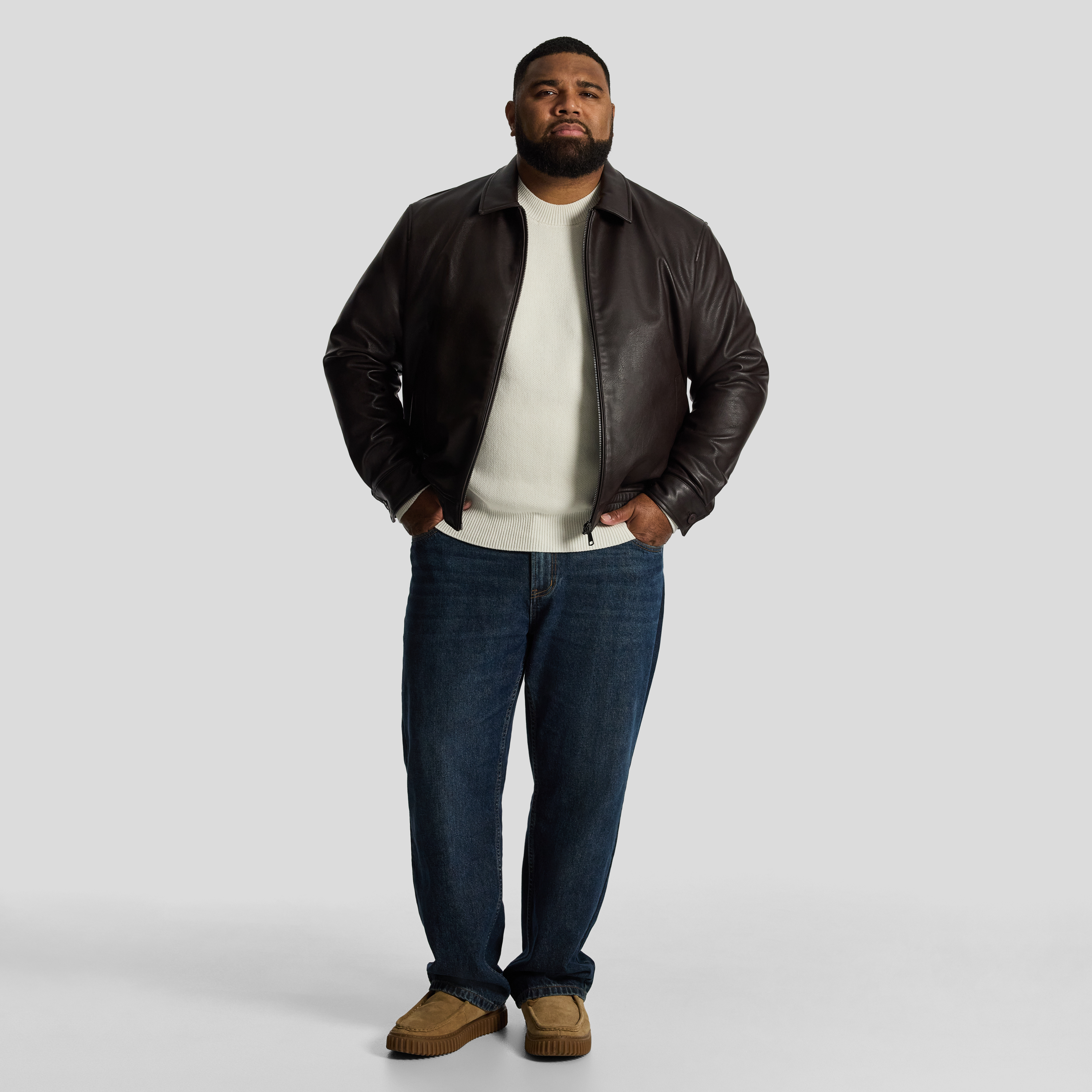 Brown Dylan Faux Leather Jacket