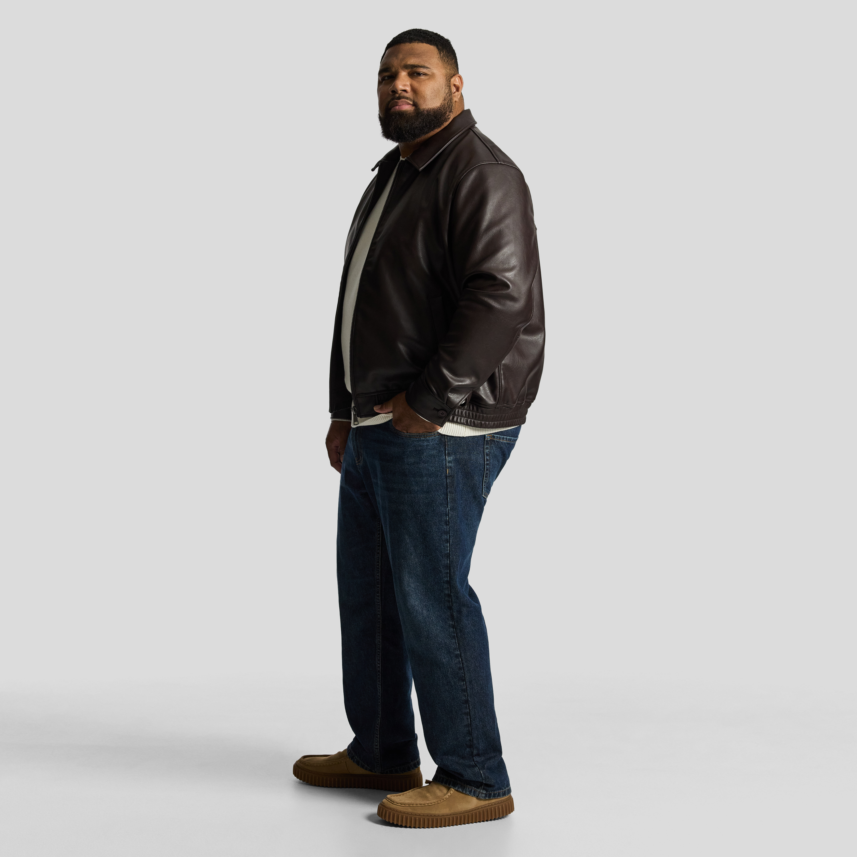 Brown Dylan Faux Leather Jacket