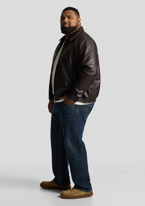 Brown Dylan Faux Leather Jacket