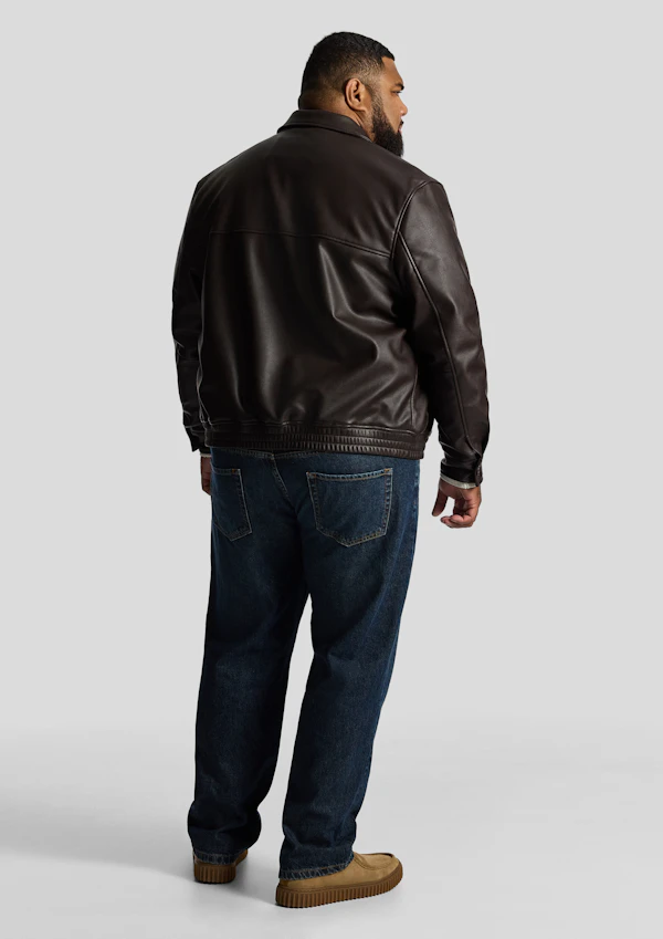 Brown Dylan Faux Leather Jacket