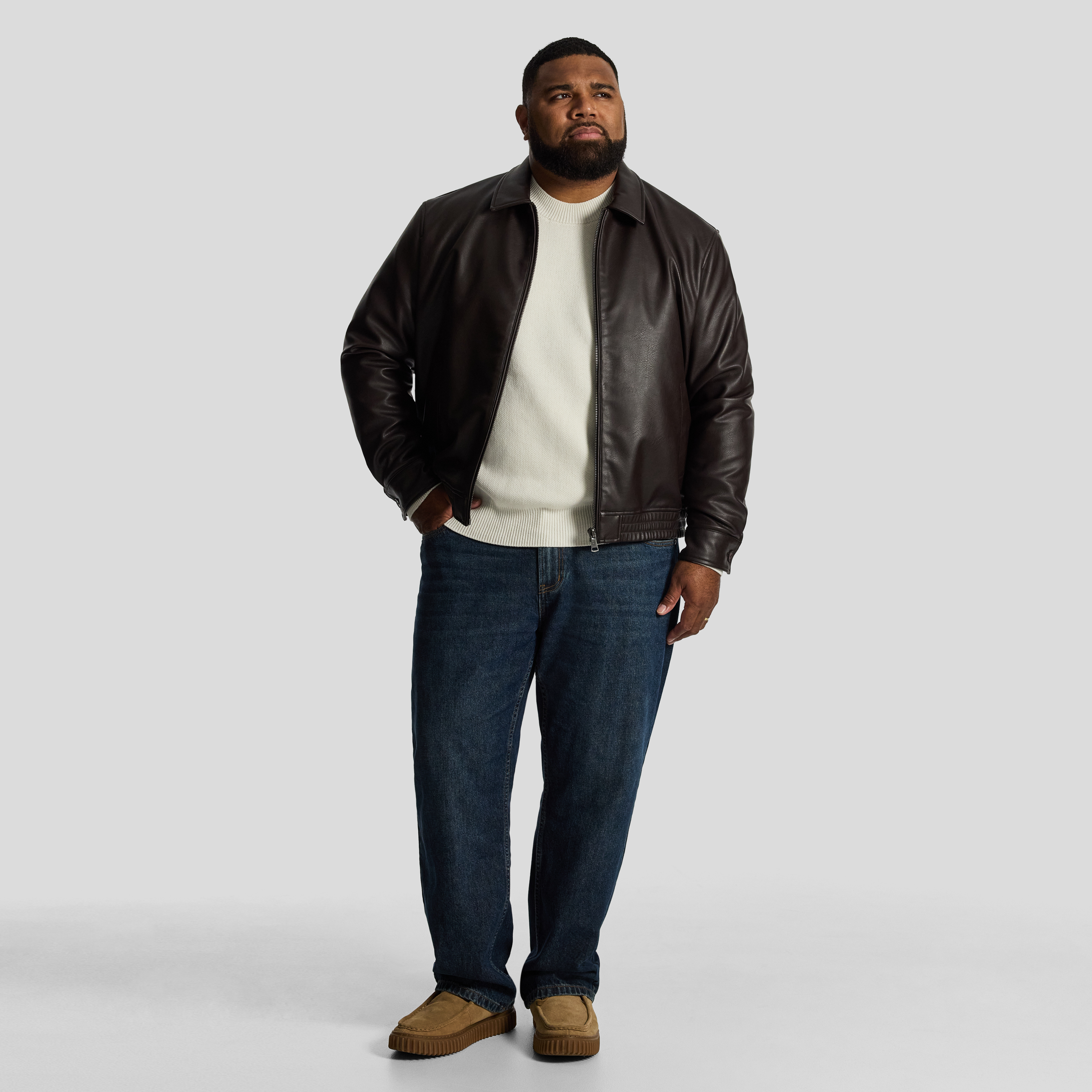 Brown Dylan Faux Leather Jacket