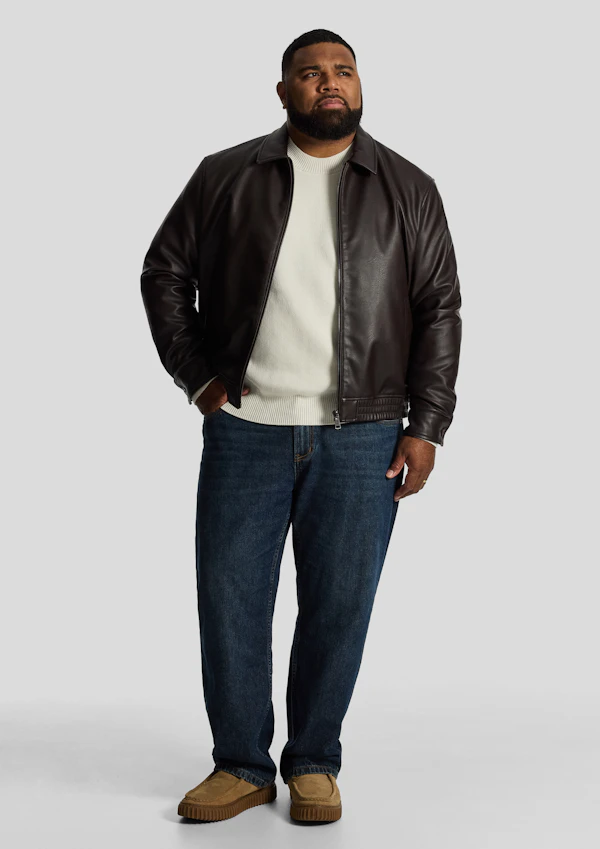 Brown Dylan Faux Leather Jacket