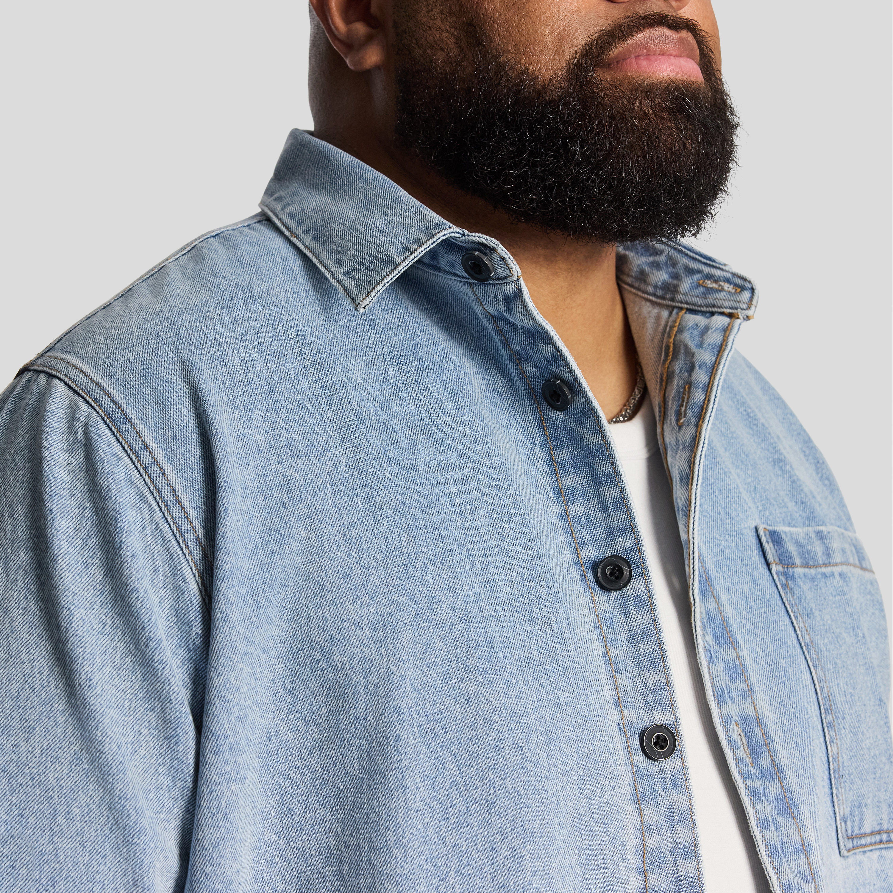 Light Denim Rowe Overshirt