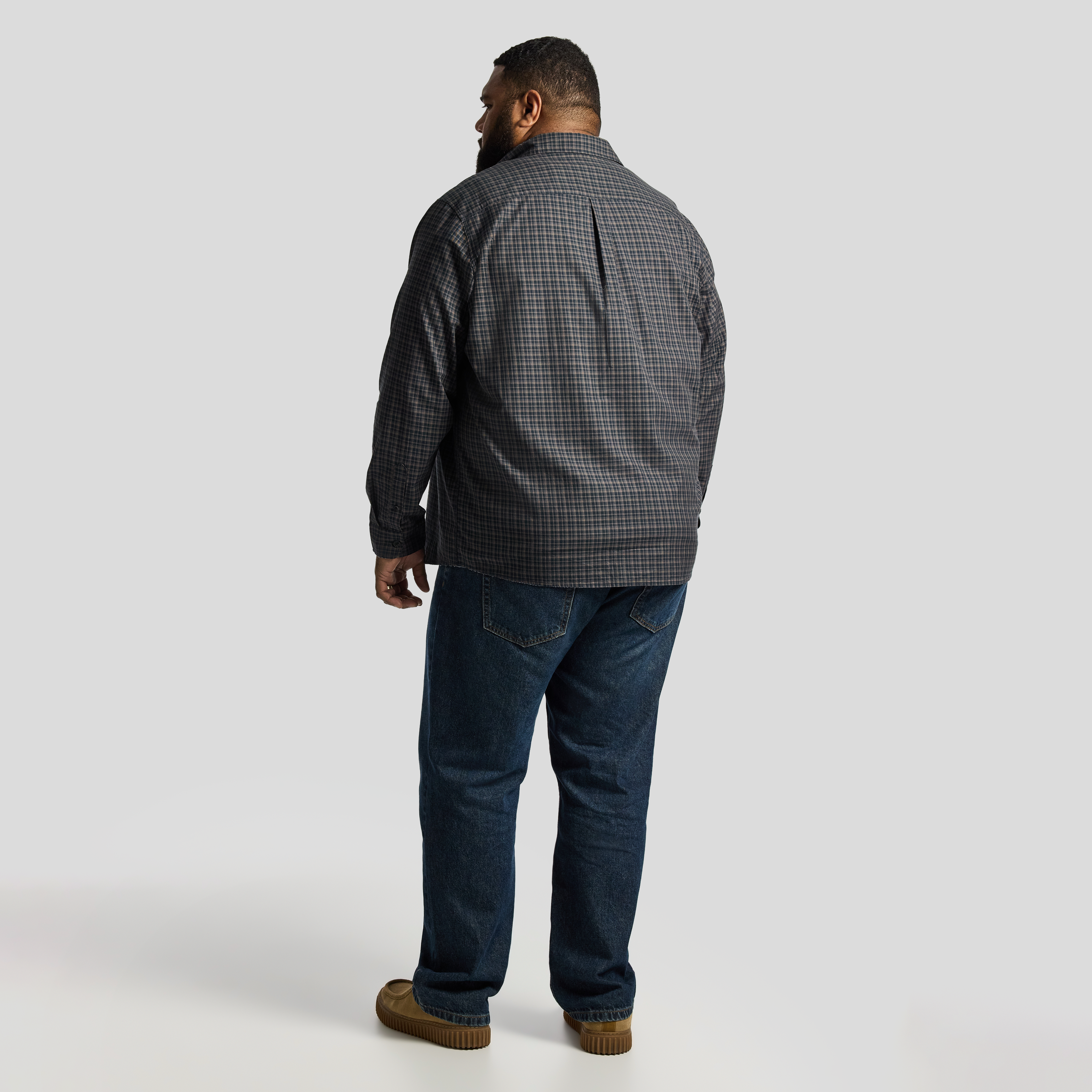 Navy Diego Relaxed Check Shirt