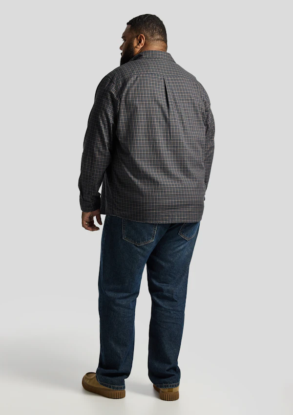 Navy Diego Relaxed Check Shirt
