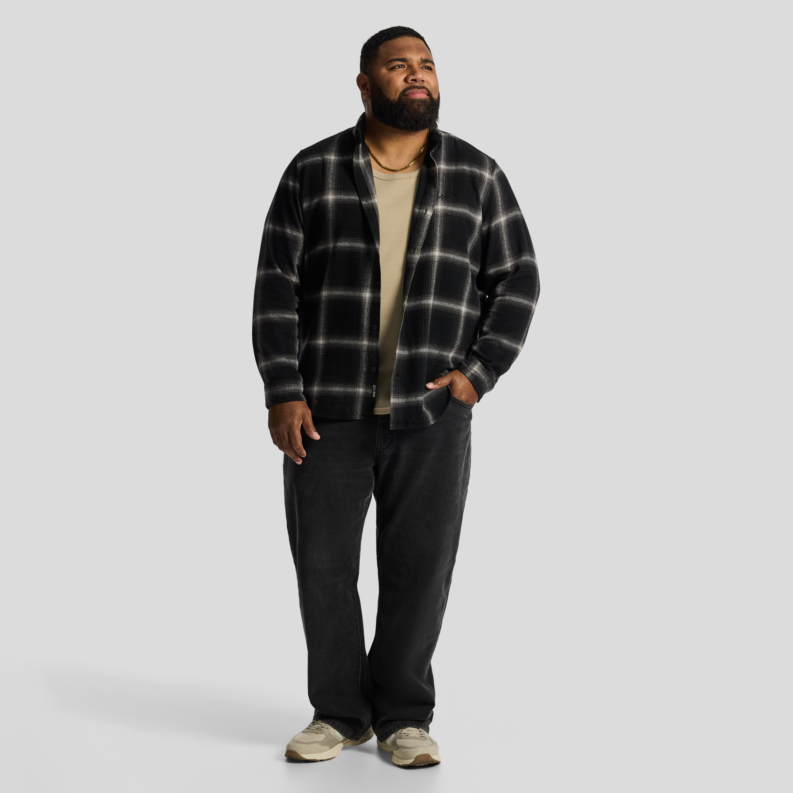 Black Brickfield Check Shirt