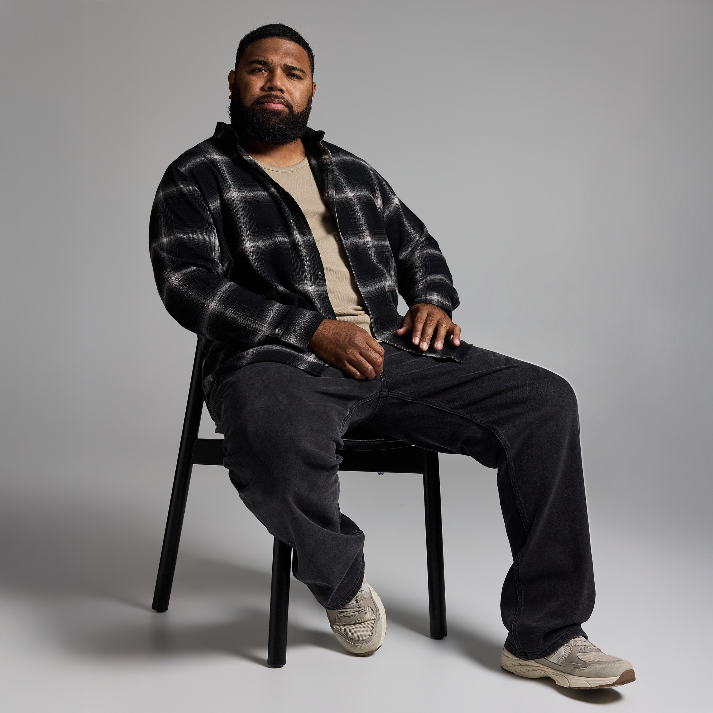 Black Brickfield Check Shirt