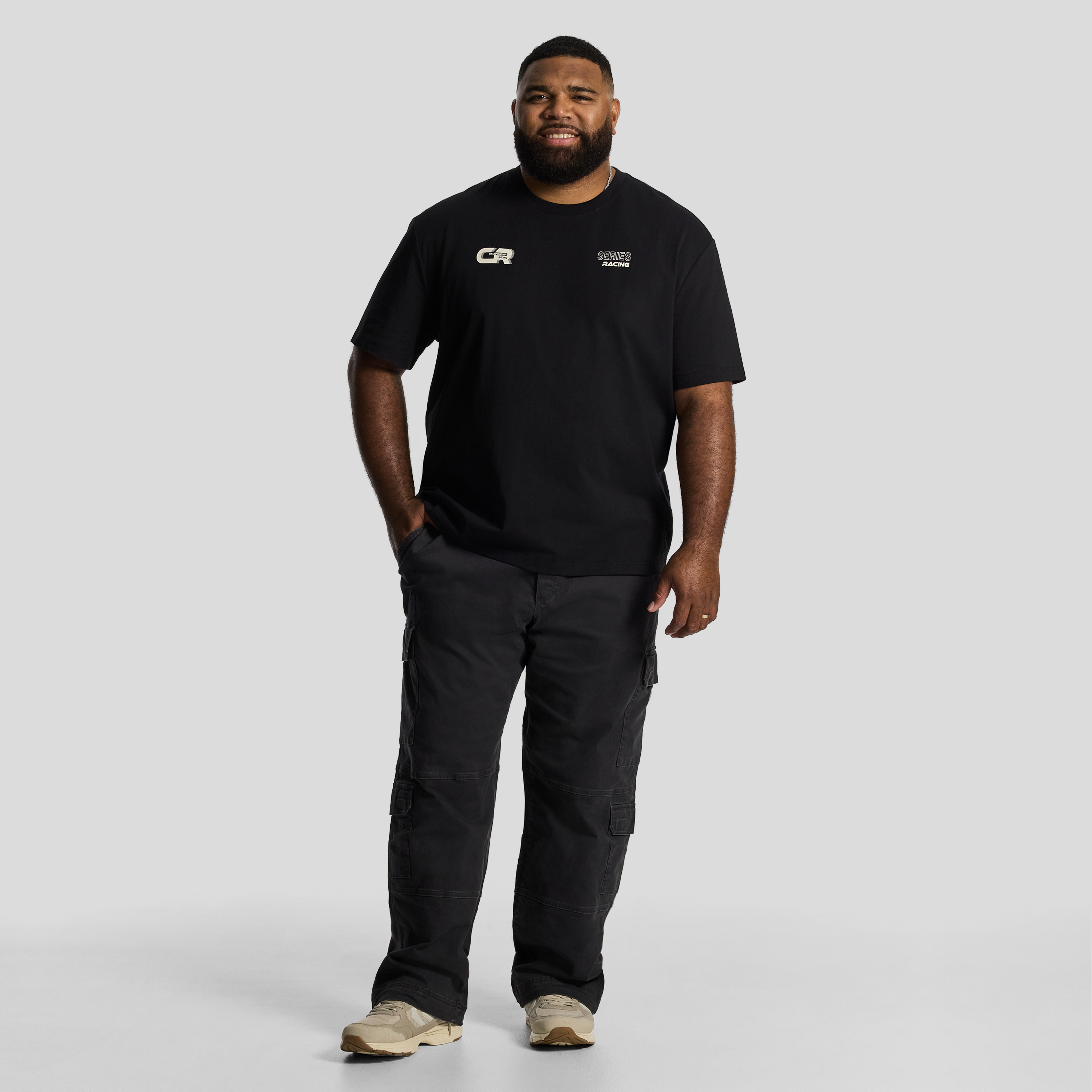 Charcoal Jono Loose Cargo Pant