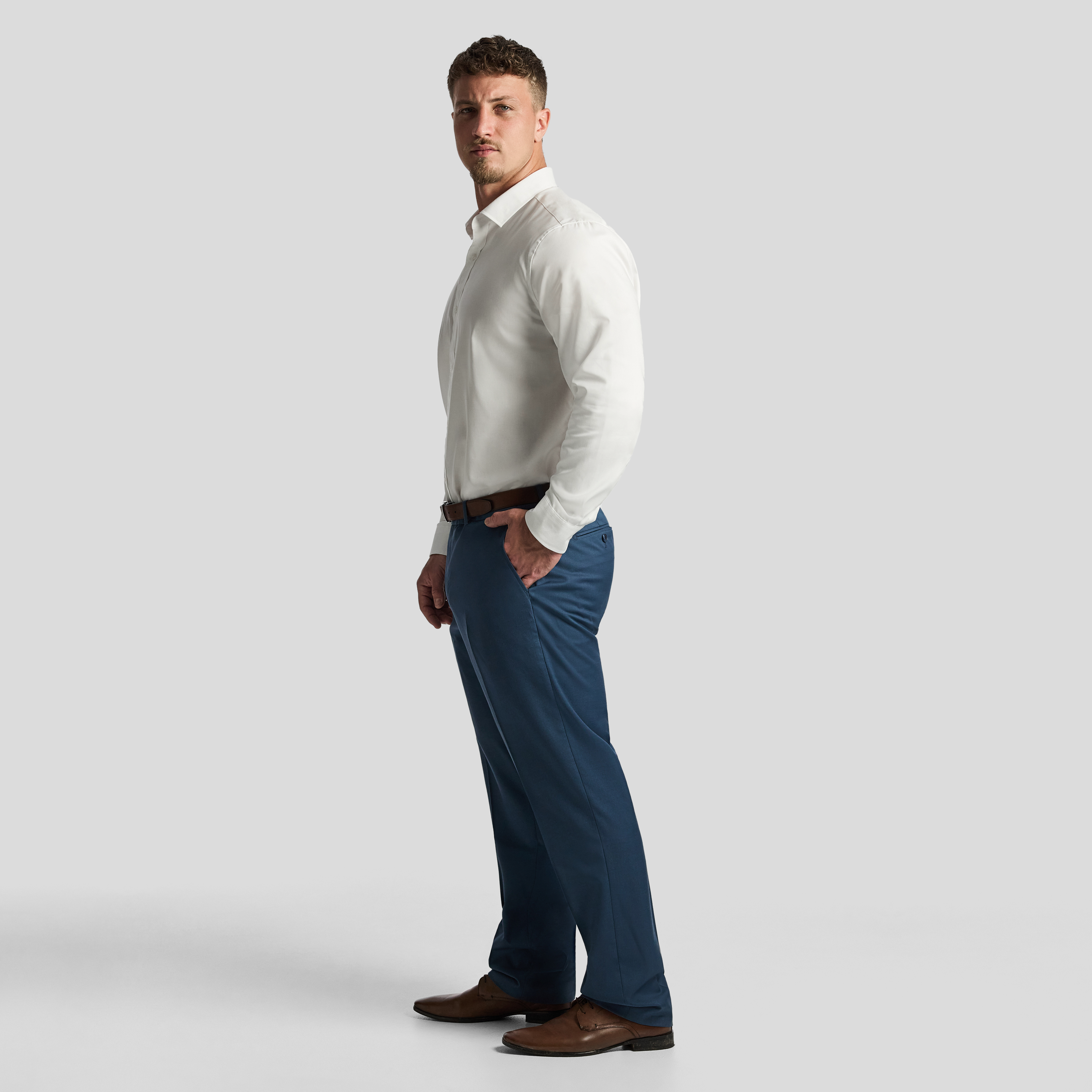 Steel Blue Devon Classic Stretch Dress Pant