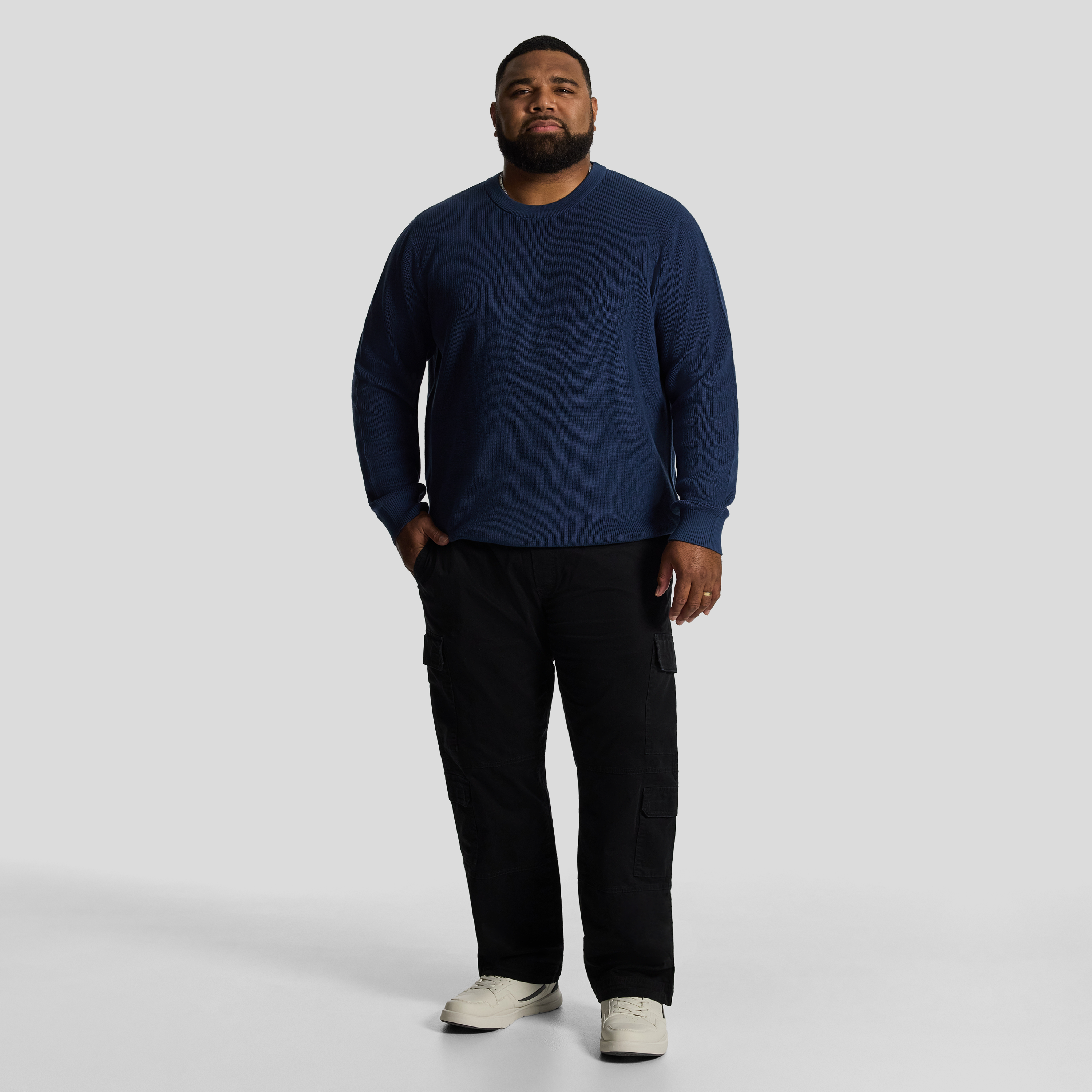 Blue Kirby Crew Neck Knit