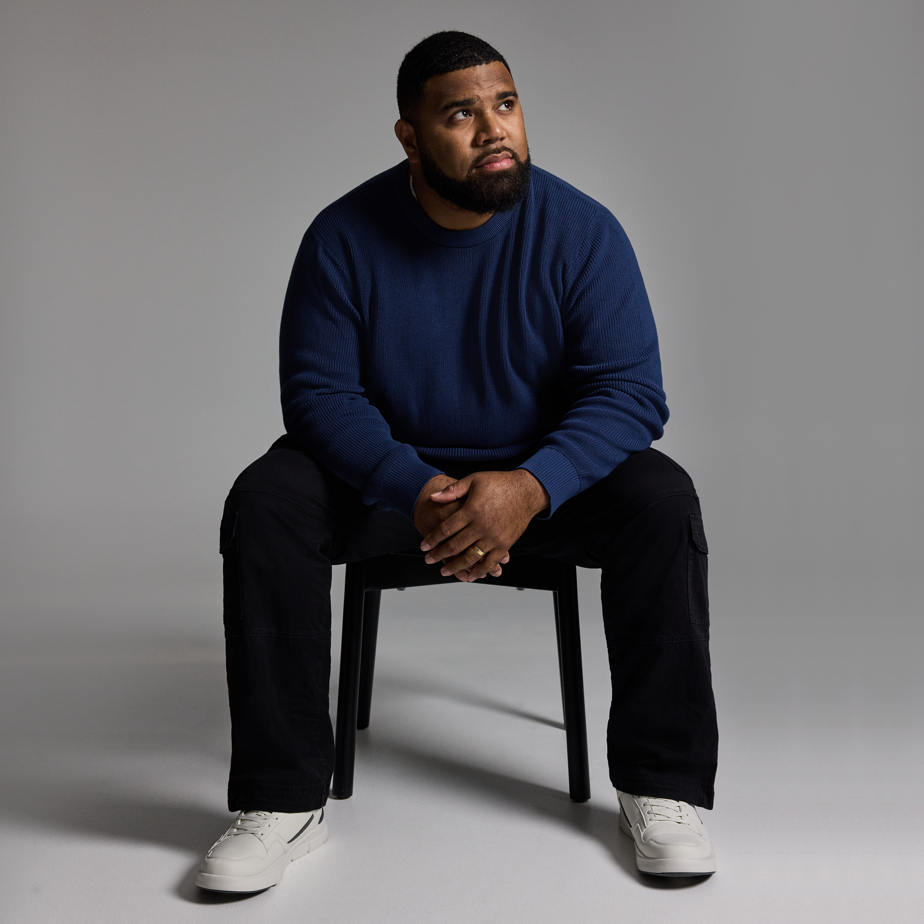 Blue Kirby Crew Neck Knit