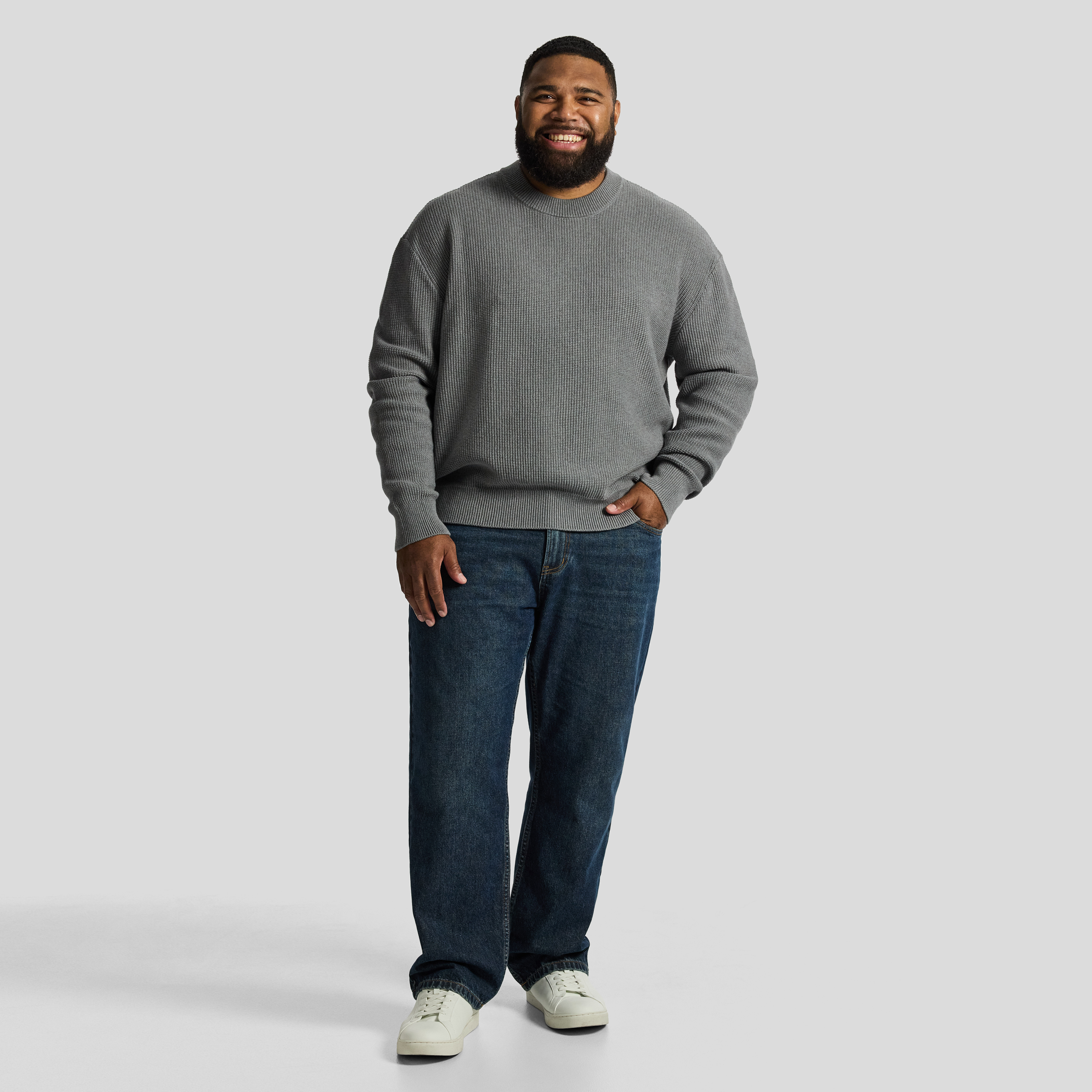 Grey Sharky Relaxed Fit Pullover