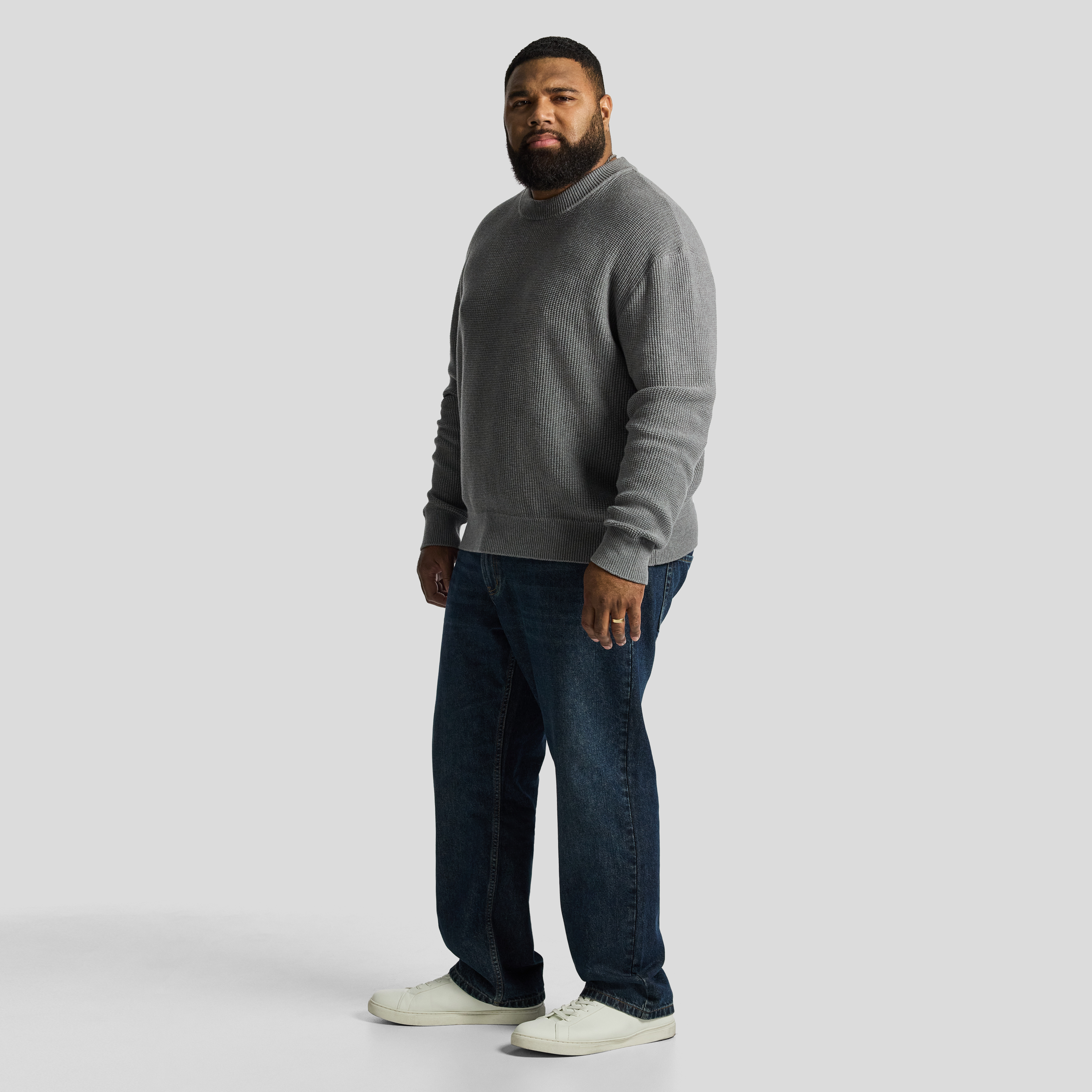 Grey Sharky Relaxed Fit Pullover