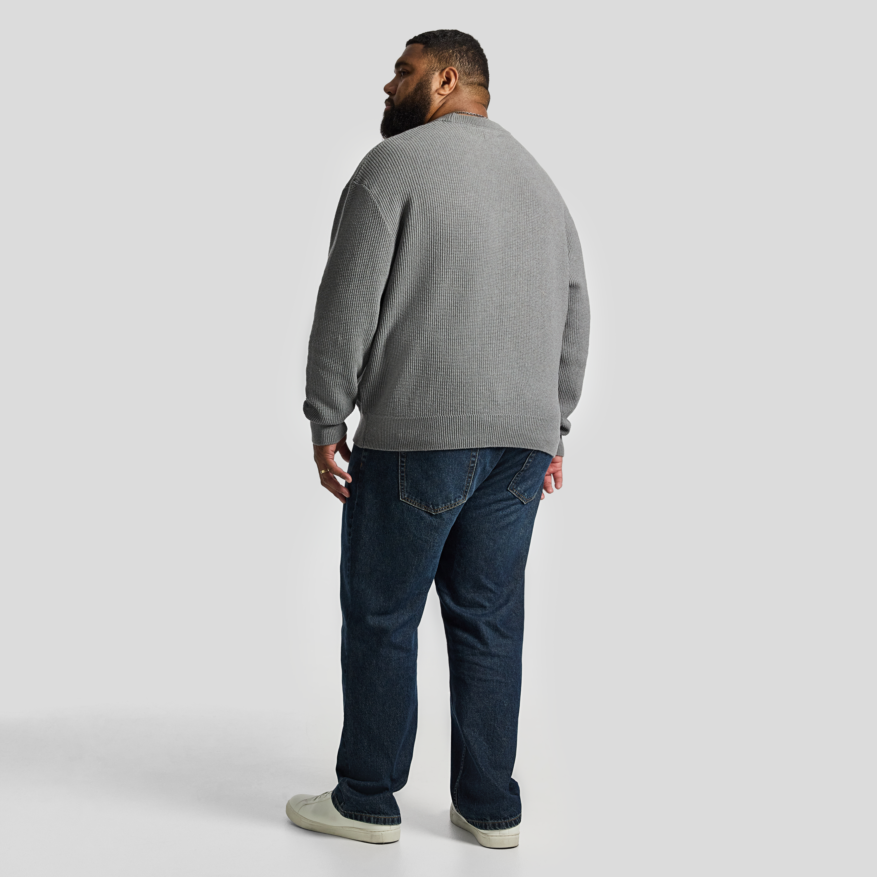 Grey Sharky Relaxed Fit Pullover