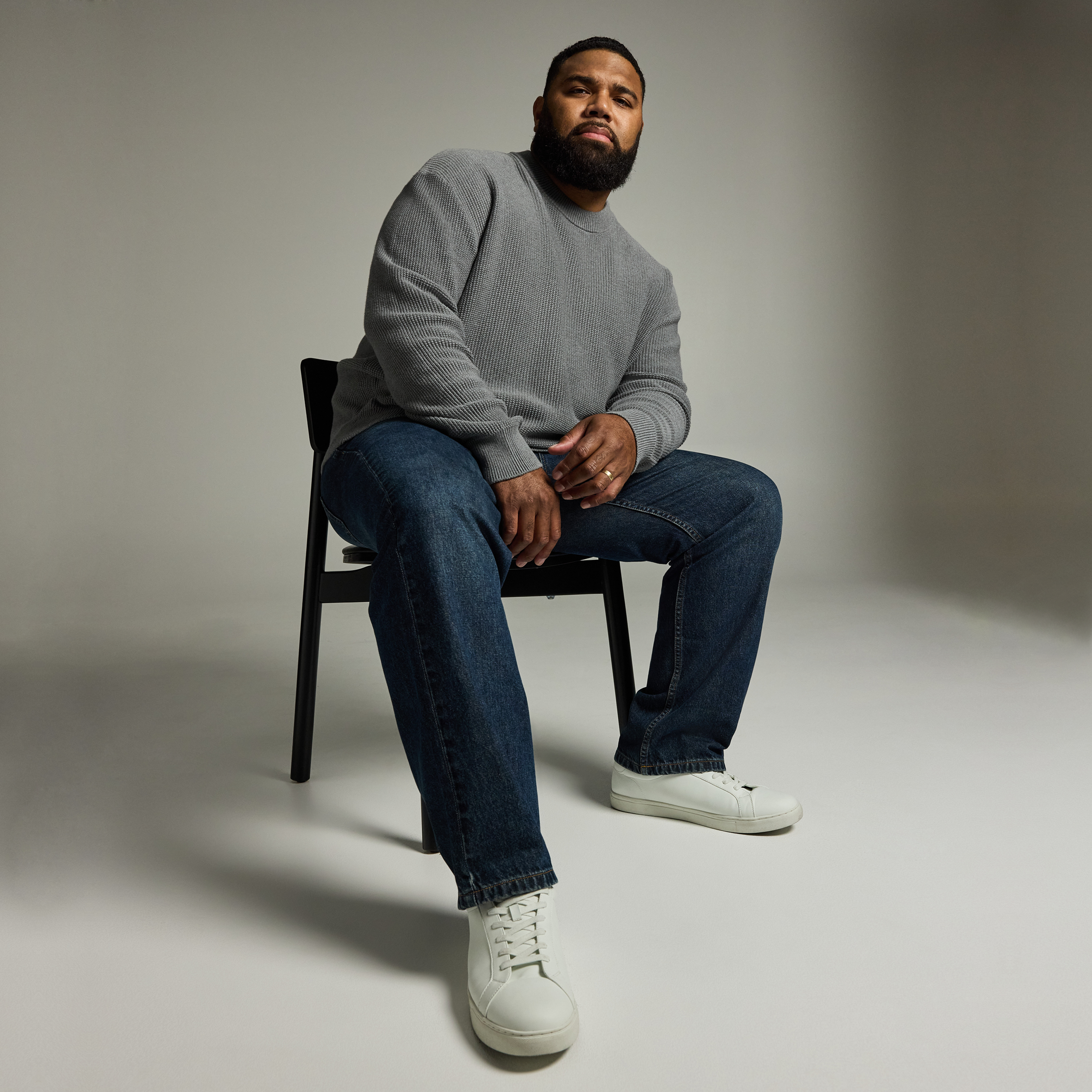 Grey Sharky Relaxed Fit Pullover