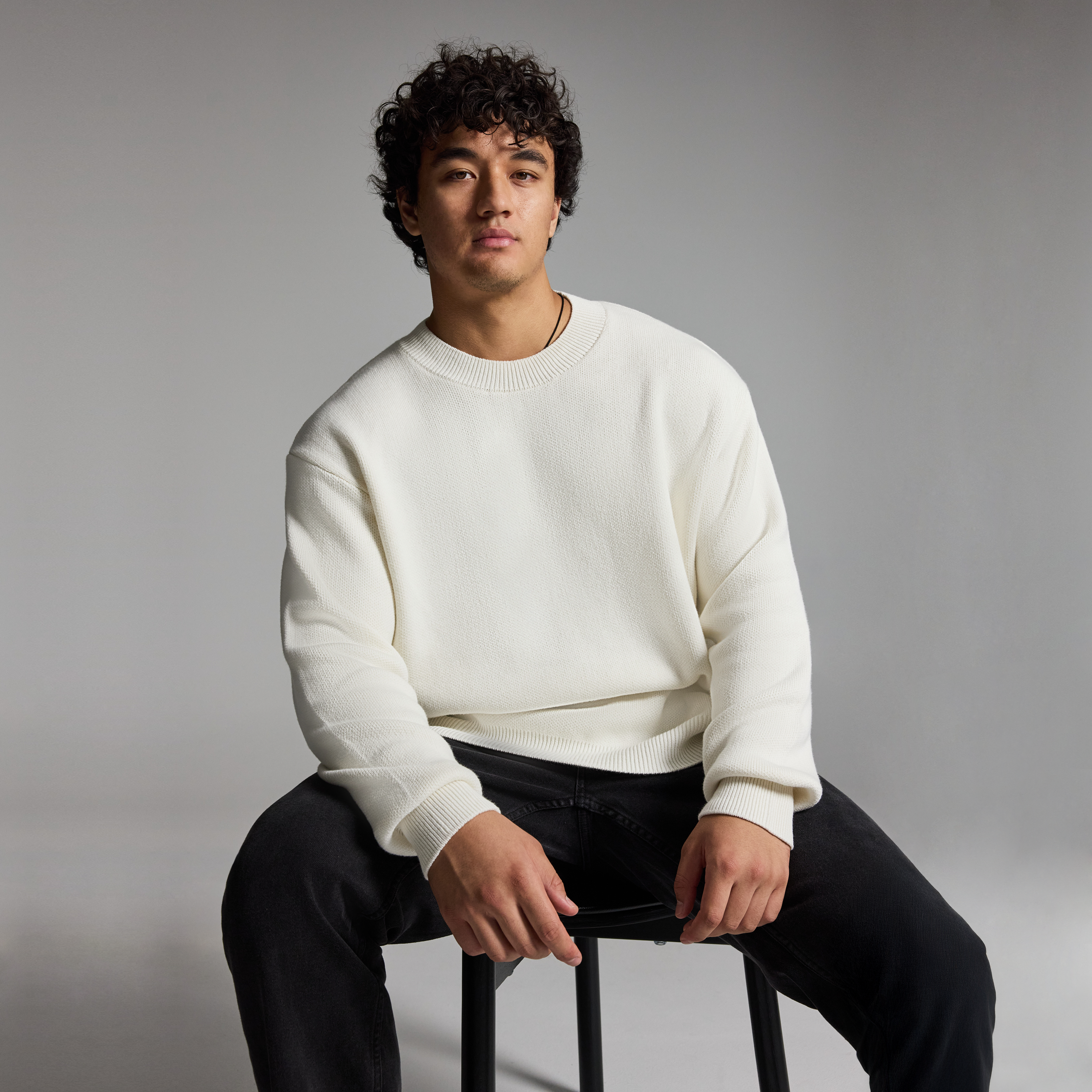 Ecru Sander Relaxed Knit