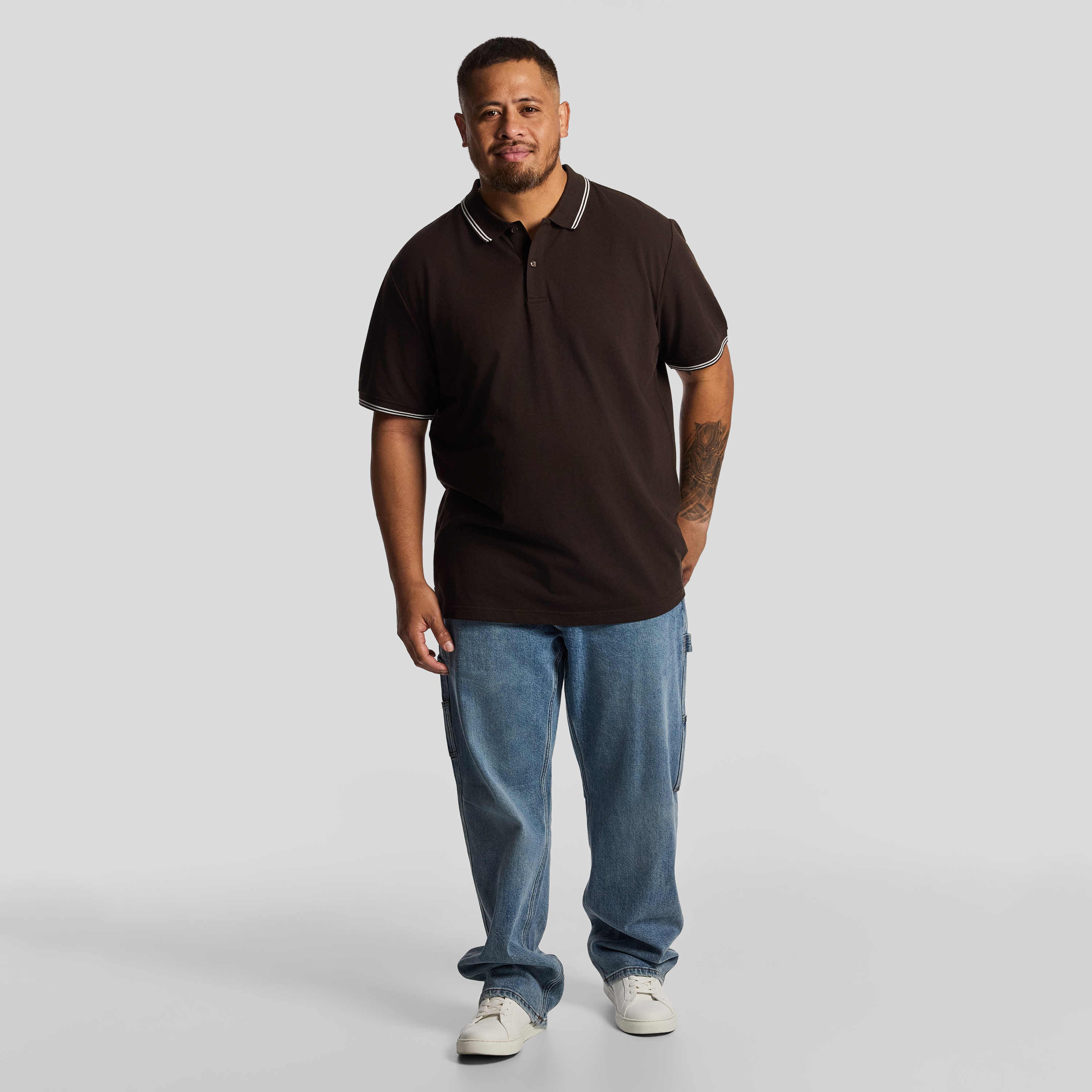 Brown Hogan Cotton Blend Polo Shirt