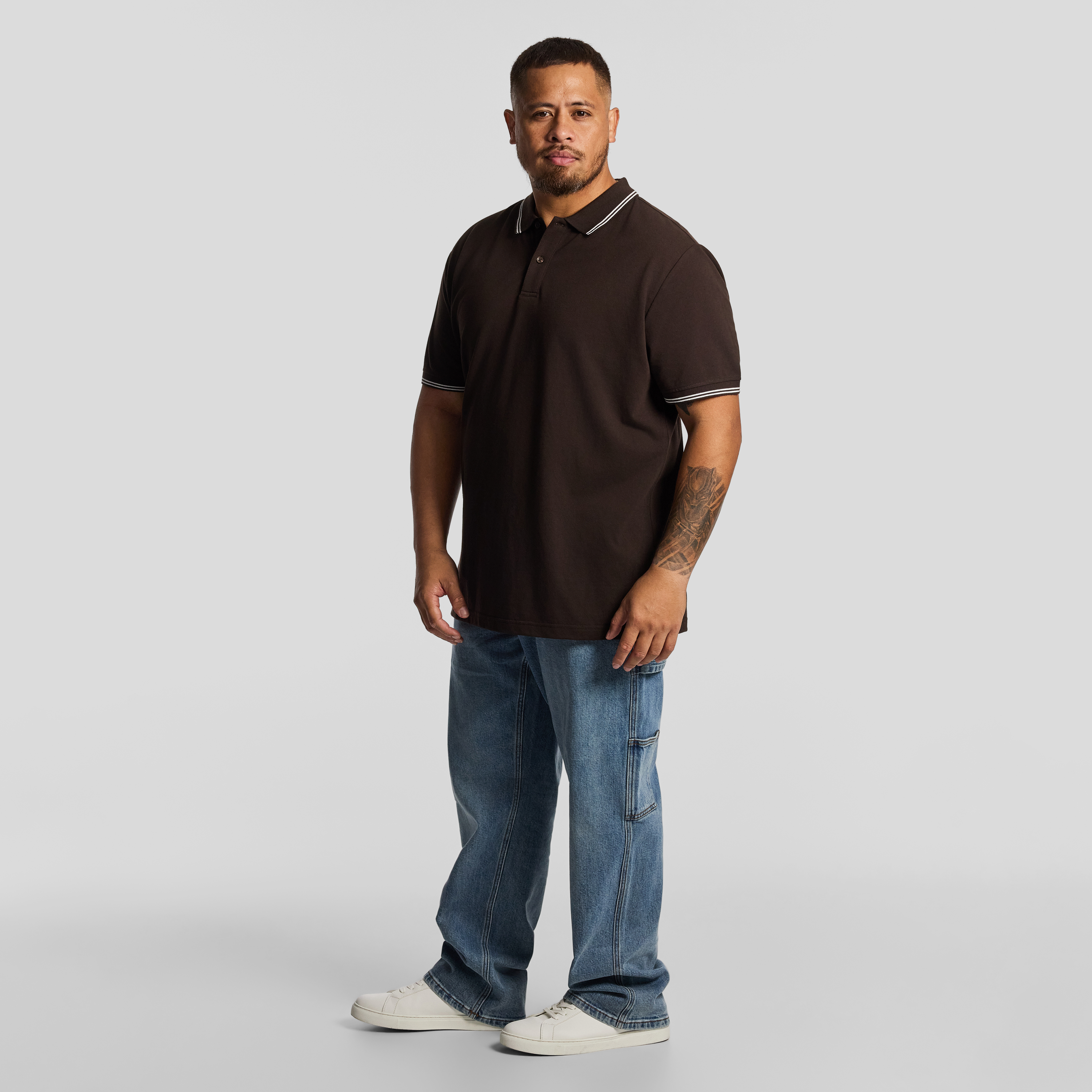 Brown Hogan Cotton Blend Polo Shirt